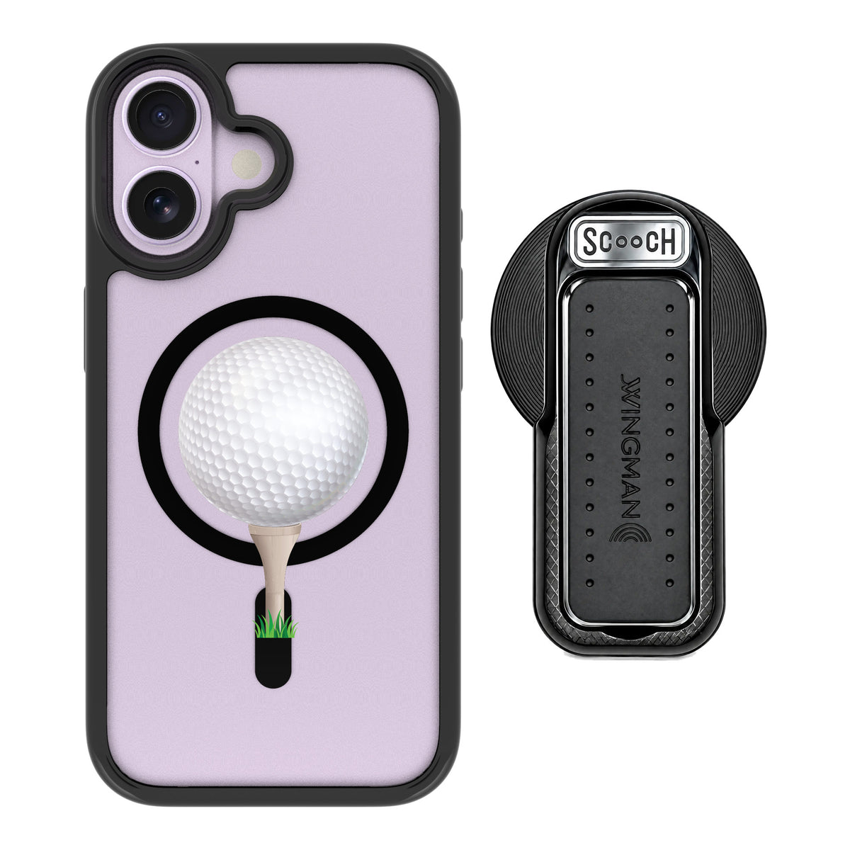 Scooch MagCase Tee Time for iPhone 17 — MagSafe Wingback Bundle - Black