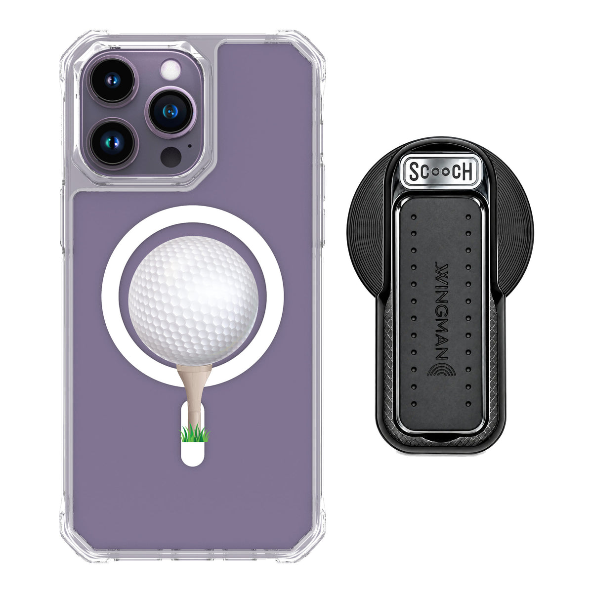 Scooch MagCase Tee Time for iPhone 14 Pro Max — MagSafe Wingback Bundle - Black