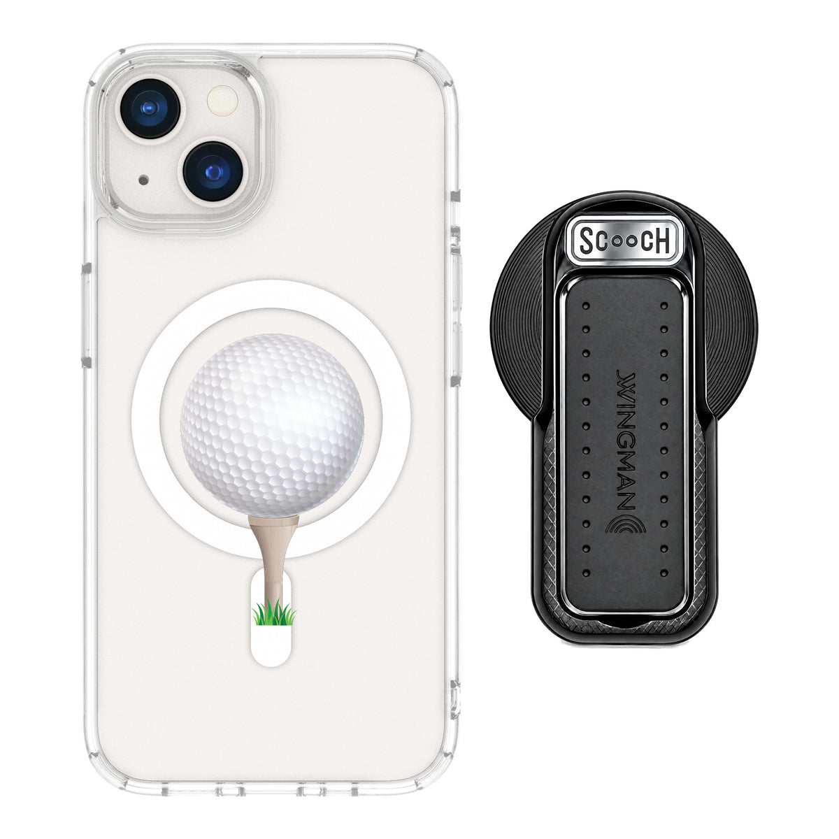 Scooch MagCase Tee Time for iPhone 13 — MagSafe Wingback Bundle - Black