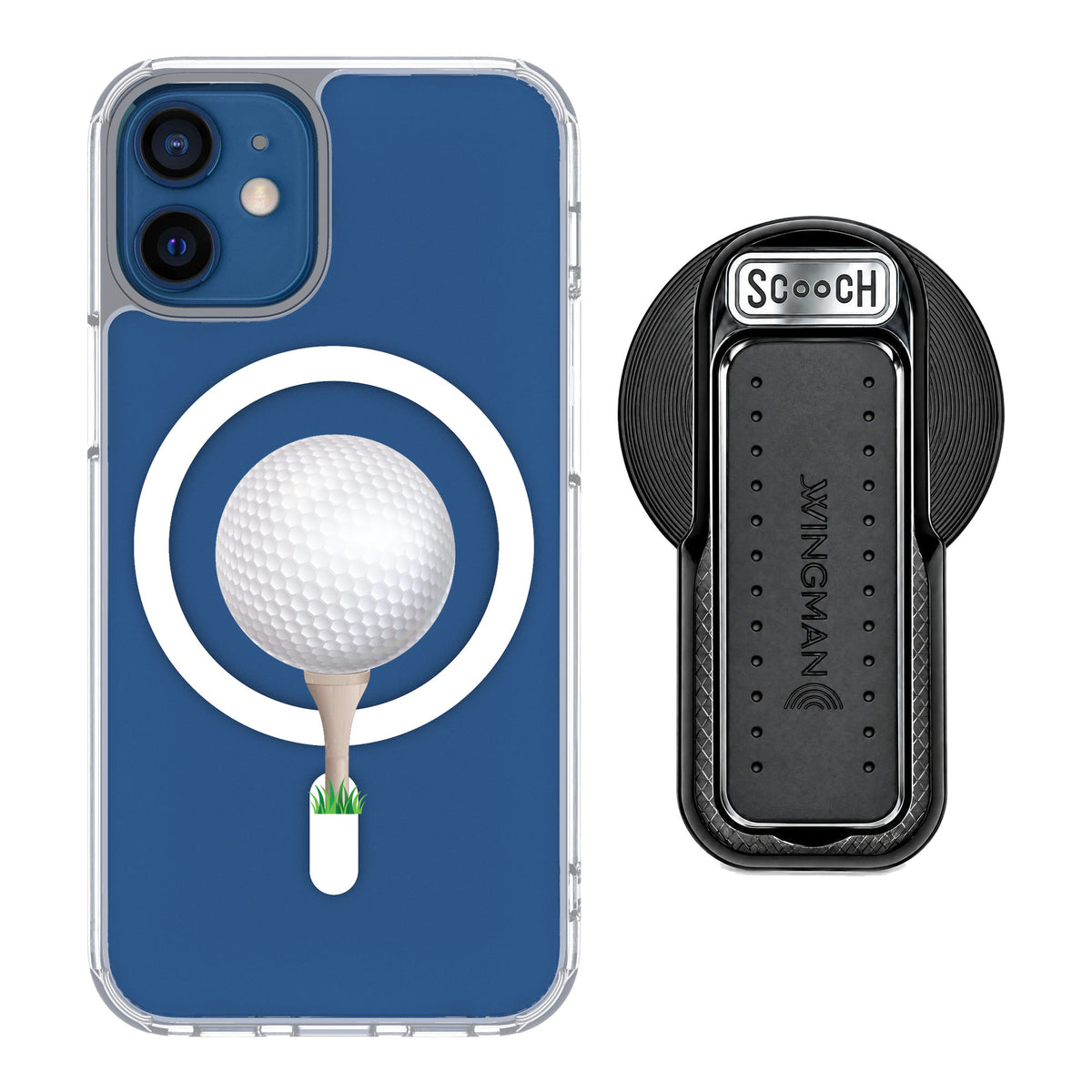 Scooch MagCase Tee Time for iPhone 12 mini — MagSafe Wingback Bundle - Black