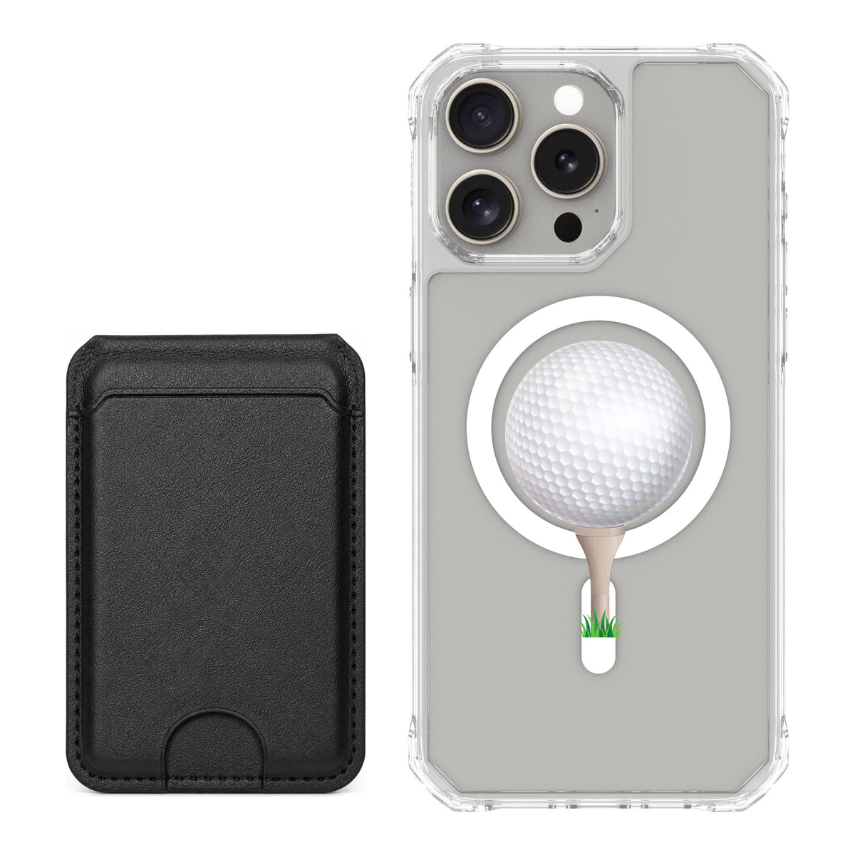 Scooch MagCase Tee Time for iPhone 15 Pro Max — Black MagWallet Bundle