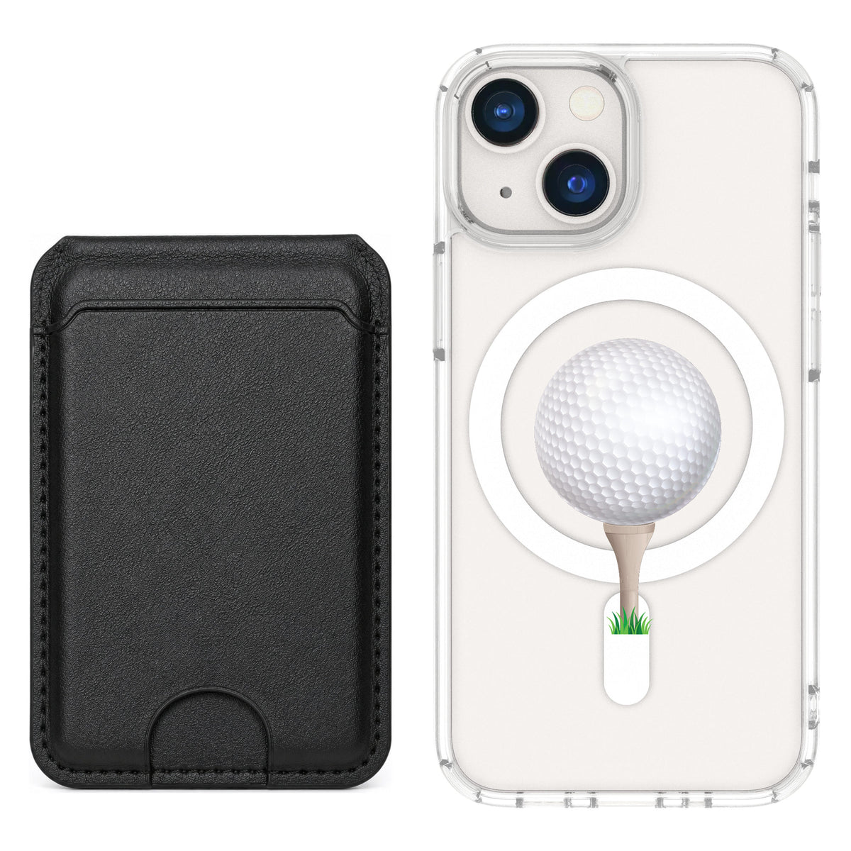 Scooch MagCase Tee Time for iPhone 13 mini — Black MagWallet Bundle