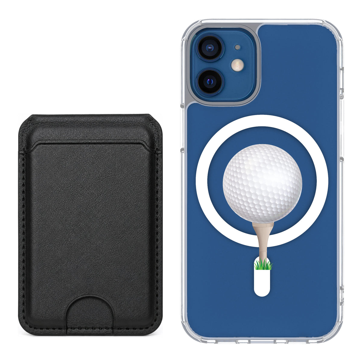 Scooch MagCase Tee Time for iPhone 12 mini — Black MagWallet Bundle