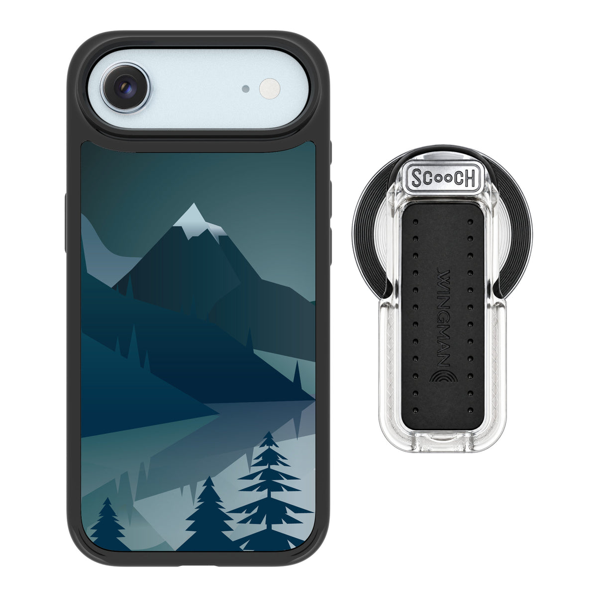 Scooch MagCase Midnight Ridge for iPhone Air — MagSafe Wingback Bundle - Clear