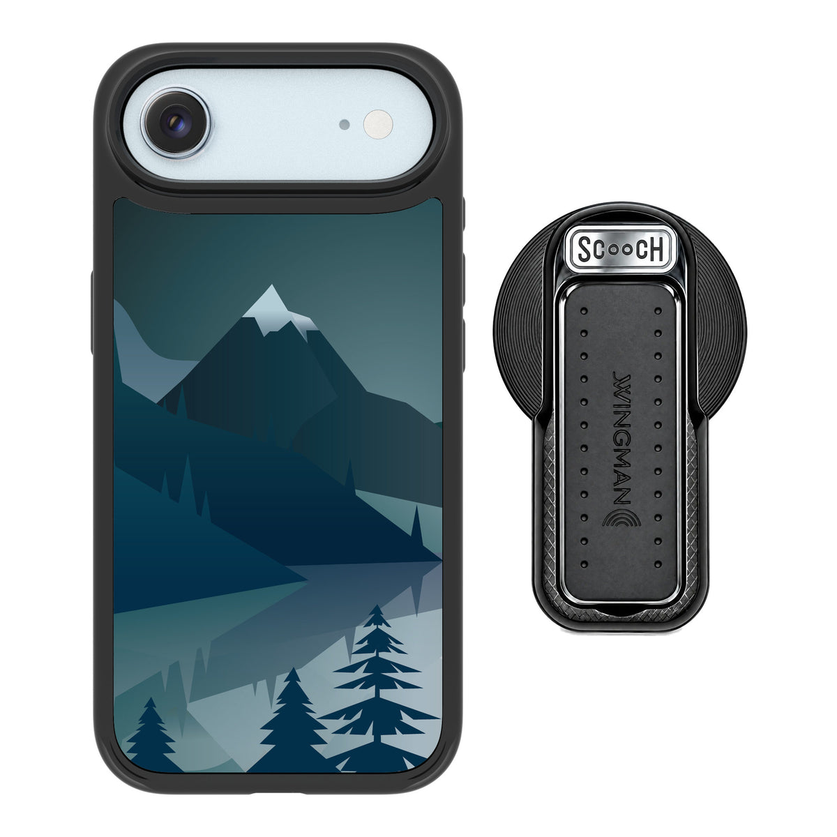 Scooch MagCase Midnight Ridge for iPhone Air — MagSafe Wingback Bundle - Black