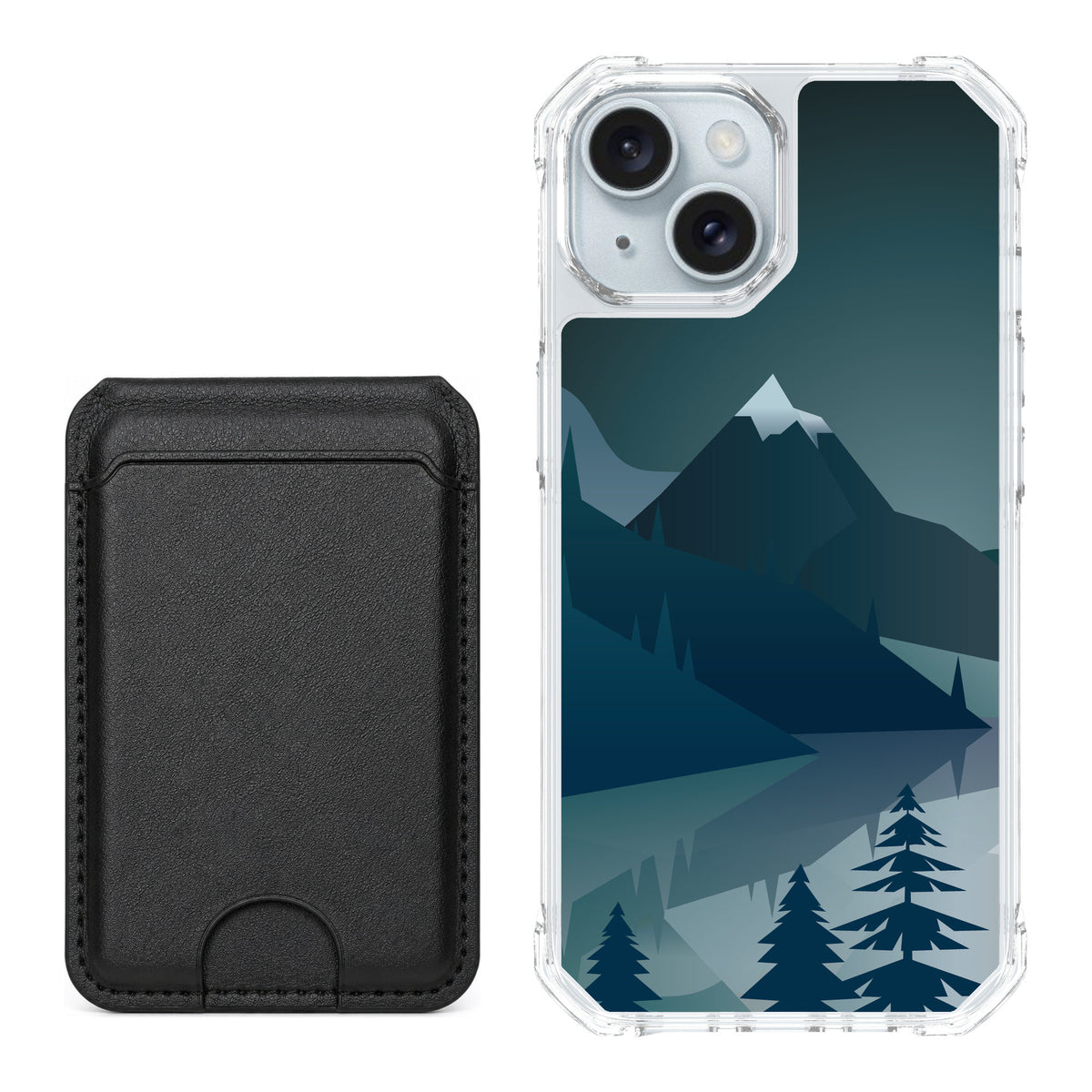 Scooch MagCase Midnight Ridge for iPhone 15 — Black MagWallet Bundle