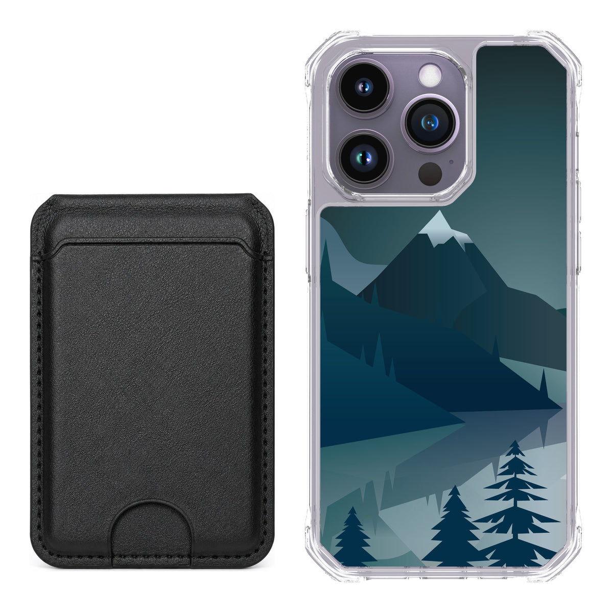 Scooch MagCase Midnight Ridge for iPhone 14 Pro — Black MagWallet Bundle