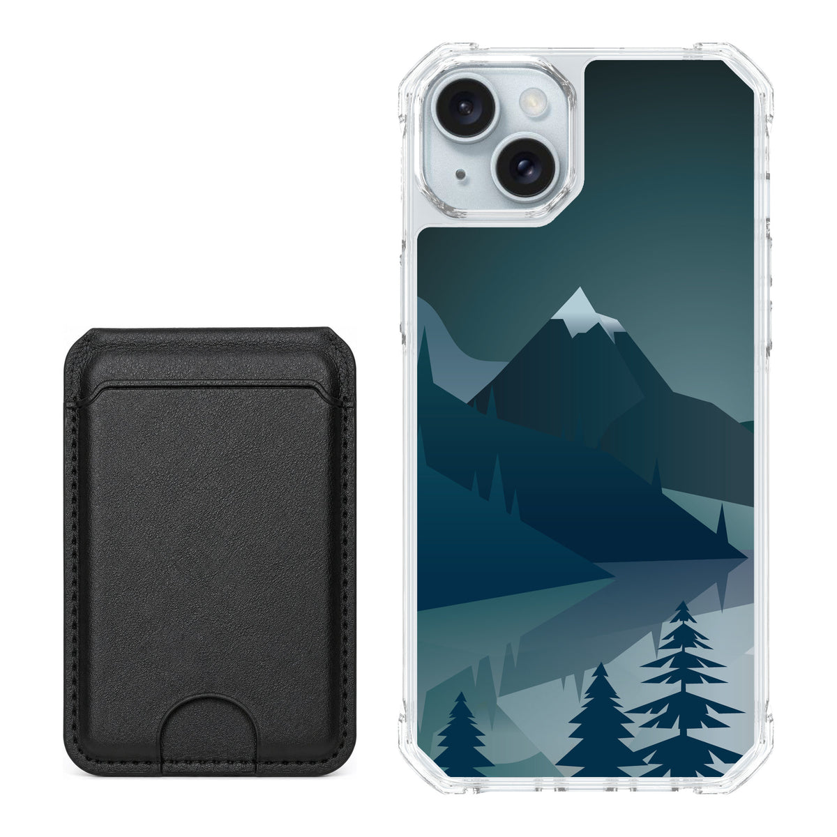 Scooch MagCase Midnight Ridge for iPhone 14 Plus — Black MagWallet Bundle