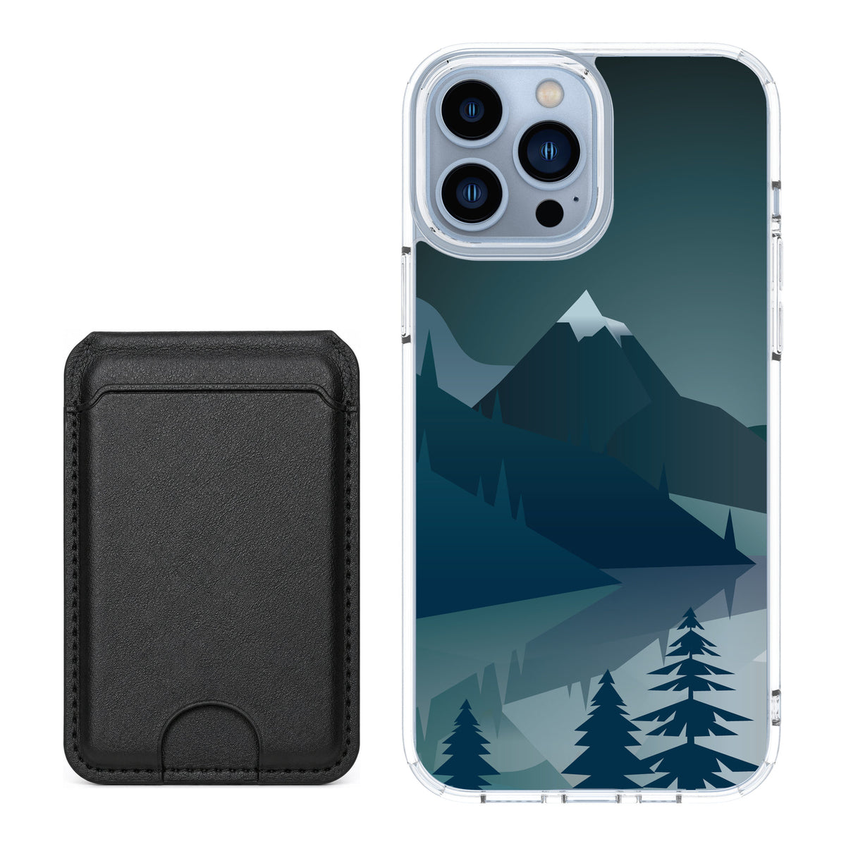 Scooch MagCase Midnight Ridge for iPhone 13 Pro Max — Black MagWallet Bundle