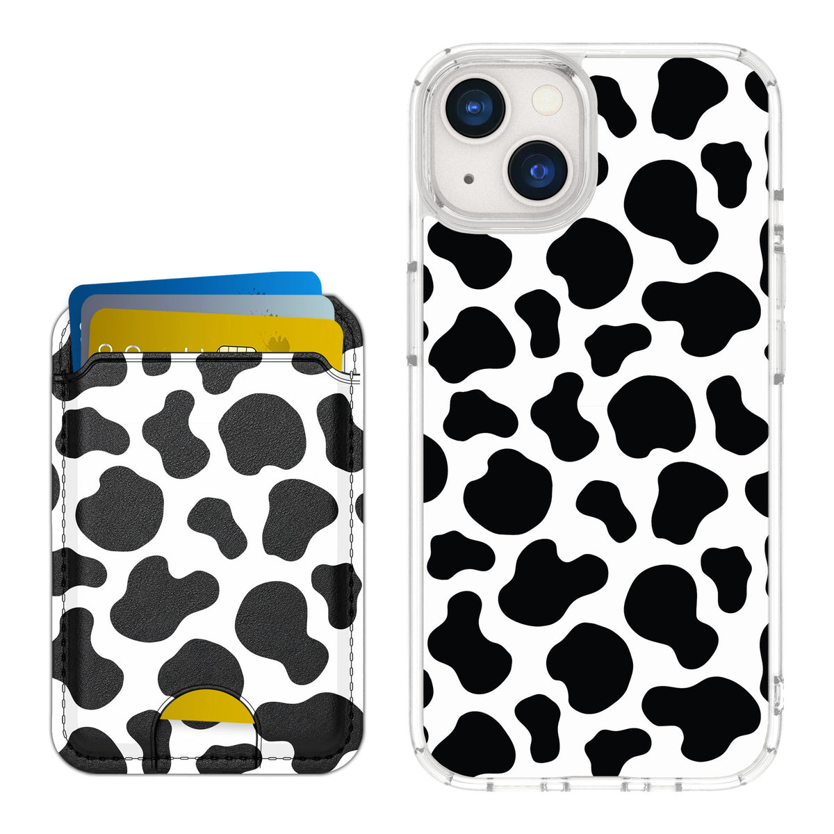 Scooch MagCase Cow Print for iPhone 13 — Matching MagWallet Bundle