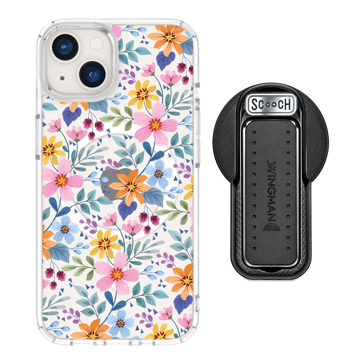 Scooch MagCase Full Bloom for iPhone 13 — MagSafe Wingback Bundle - Black