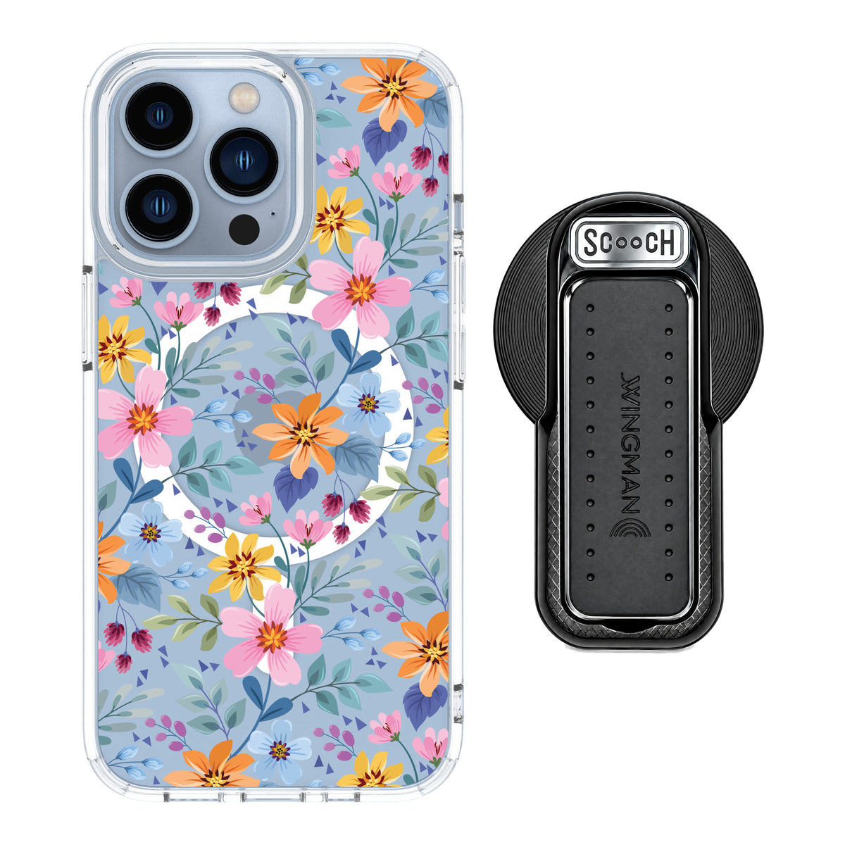 Scooch MagCase Full Bloom for iPhone 13 Pro — MagSafe Wingback Bundle - Black