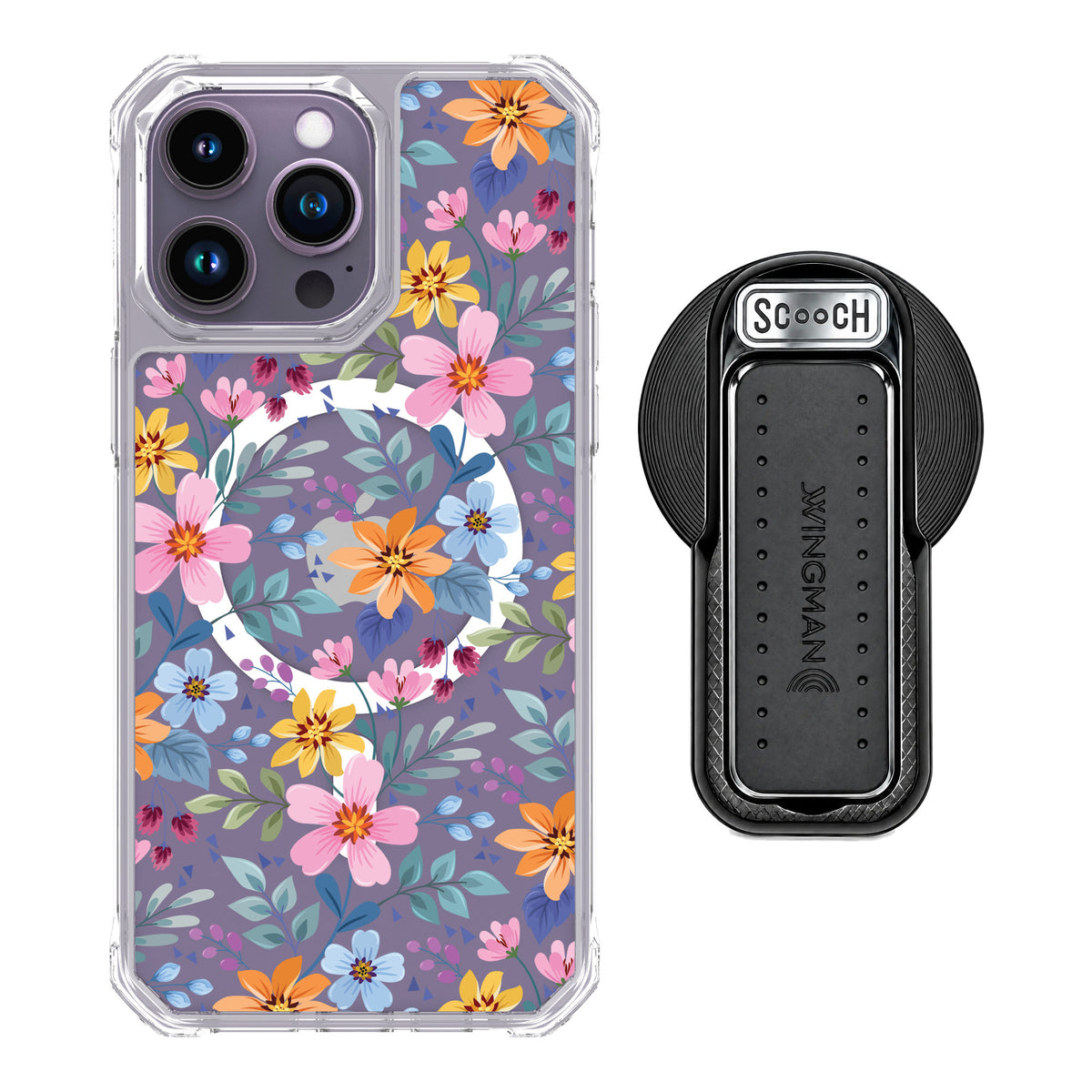 Scooch MagCase Full Bloom for iPhone 14 Pro Max — MagSafe Wingback Bundle - Black