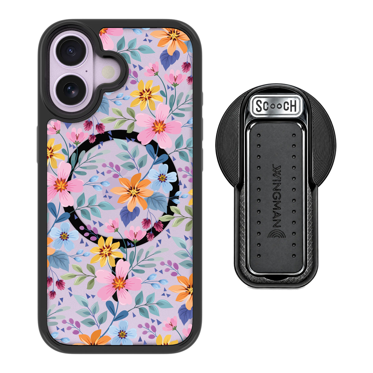 Scooch MagCase Full Bloom for iPhone 17 — MagSafe Wingback Bundle - Black