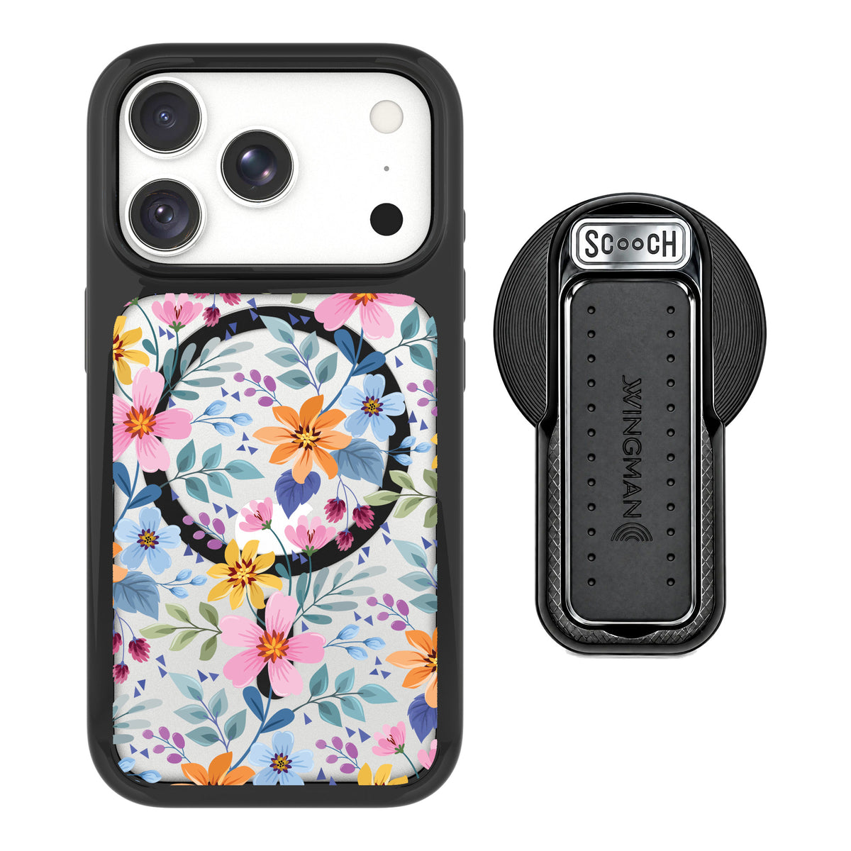 Scooch MagCase Full Bloom for iPhone 17 Pro Max — MagSafe Wingback Bundle - Black