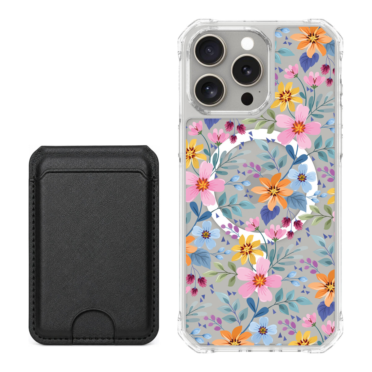 Scooch MagCase Full Bloom for iPhone 15 Pro Max — Black MagWallet Bundle