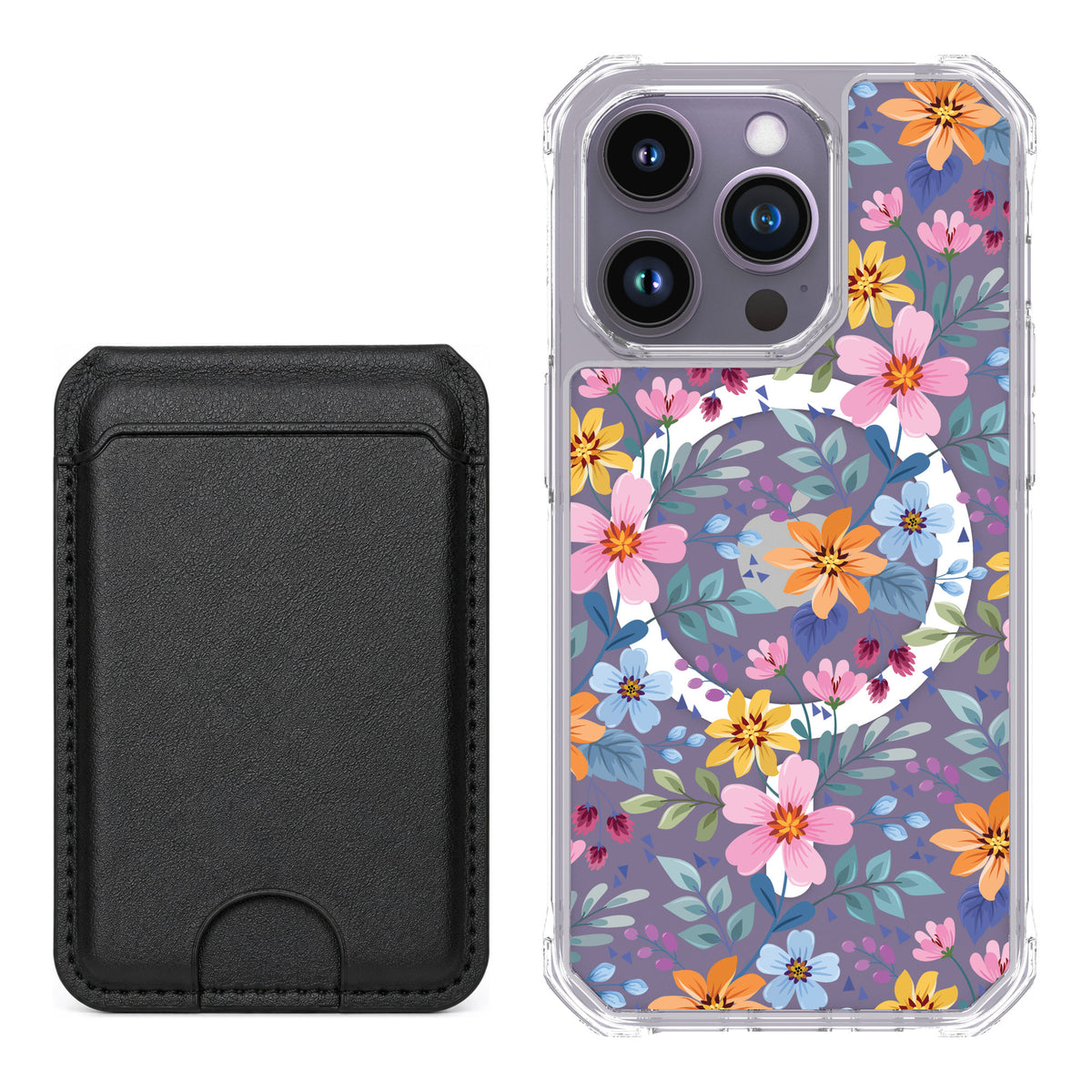 Scooch MagCase Full Bloom for iPhone 14 Pro — Black MagWallet Bundle