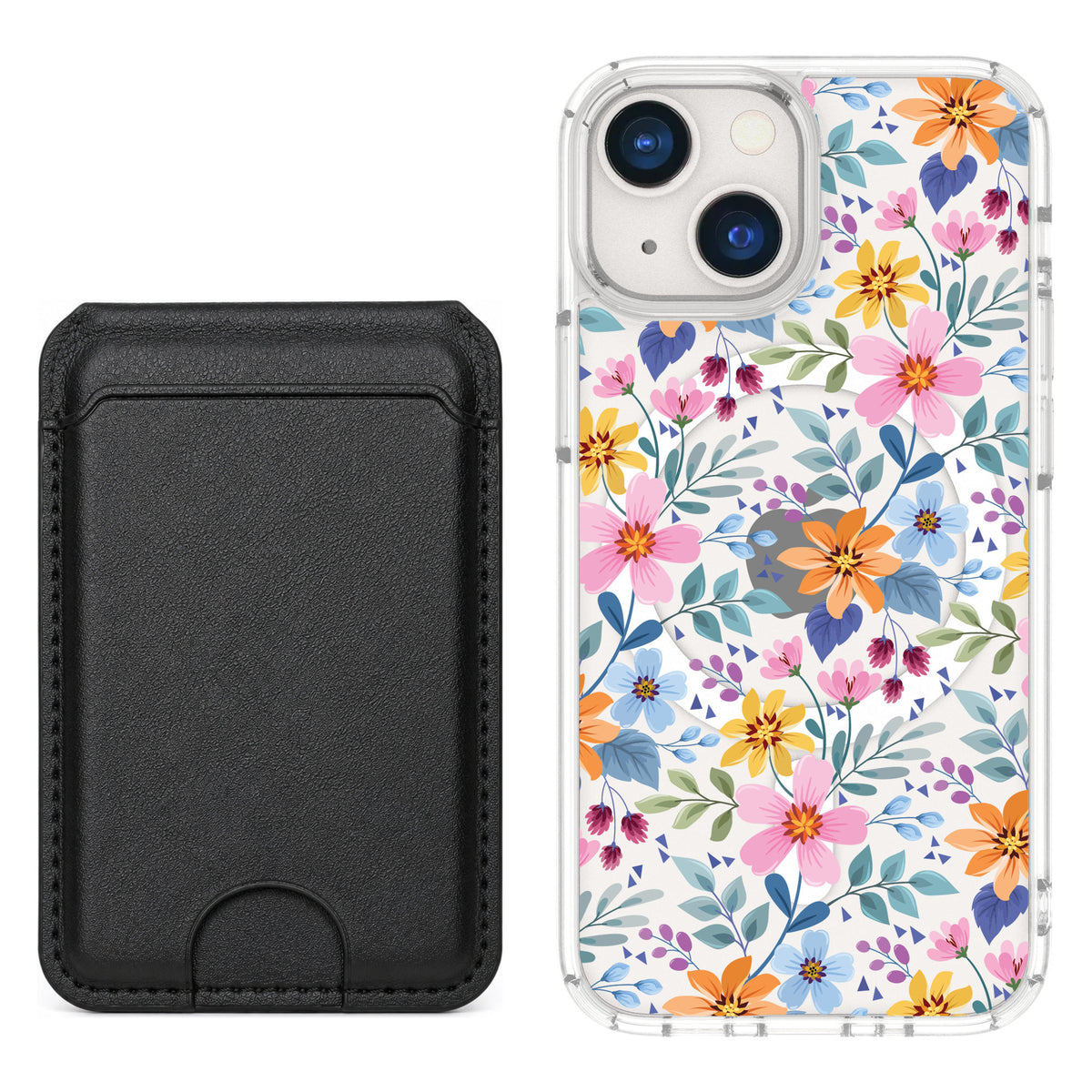 Scooch MagCase Full Bloom for iPhone 13 mini — Black MagWallet Bundle