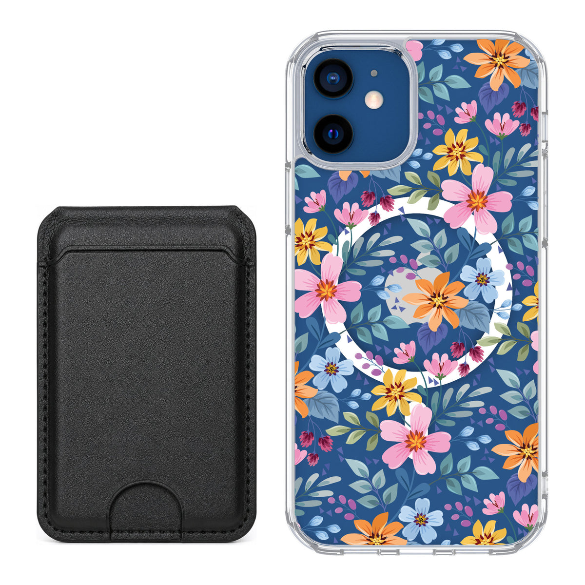 Scooch MagCase Full Bloom for iPhone 12 — Black MagWallet Bundle