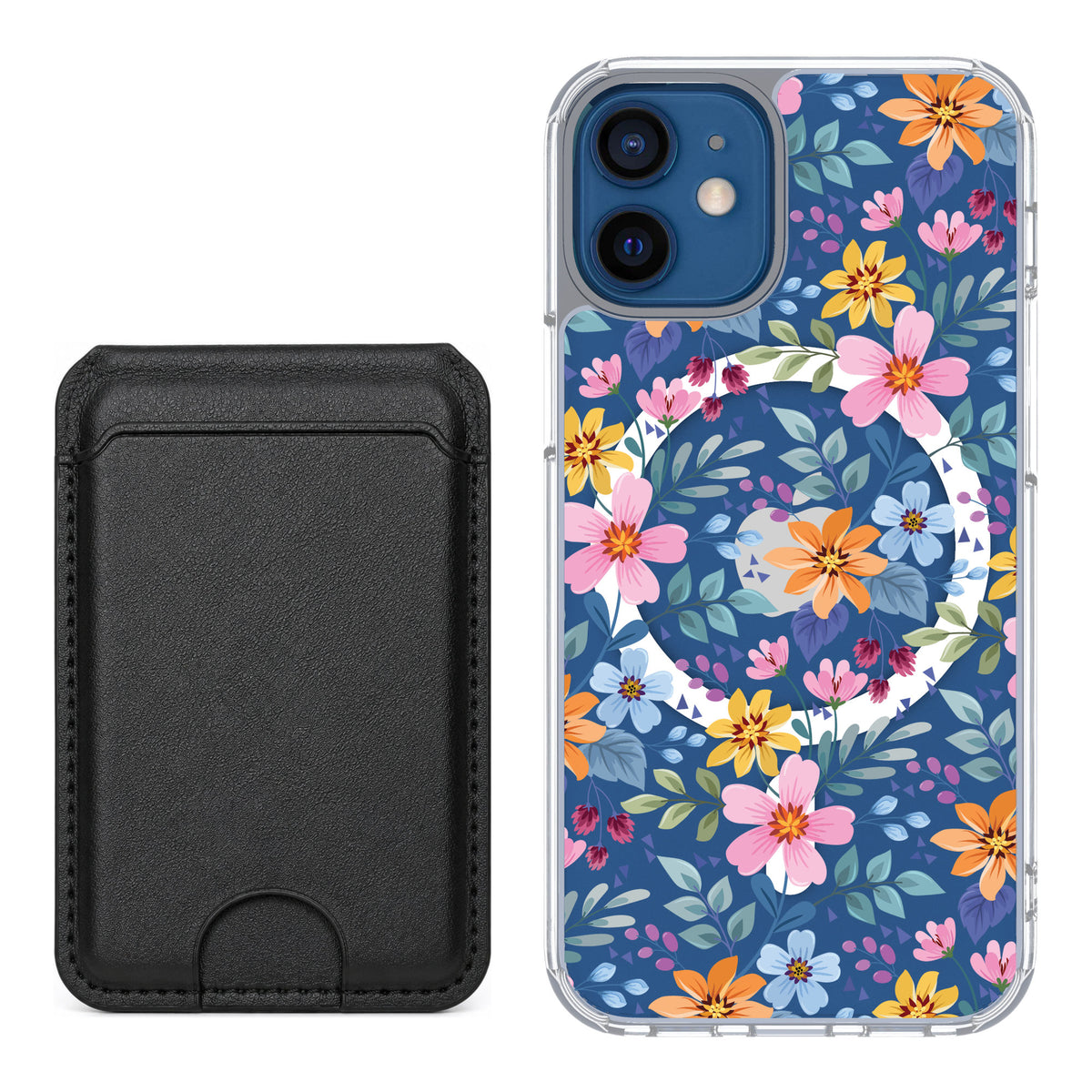 Scooch MagCase Full Bloom for iPhone 12 mini — Black MagWallet Bundle