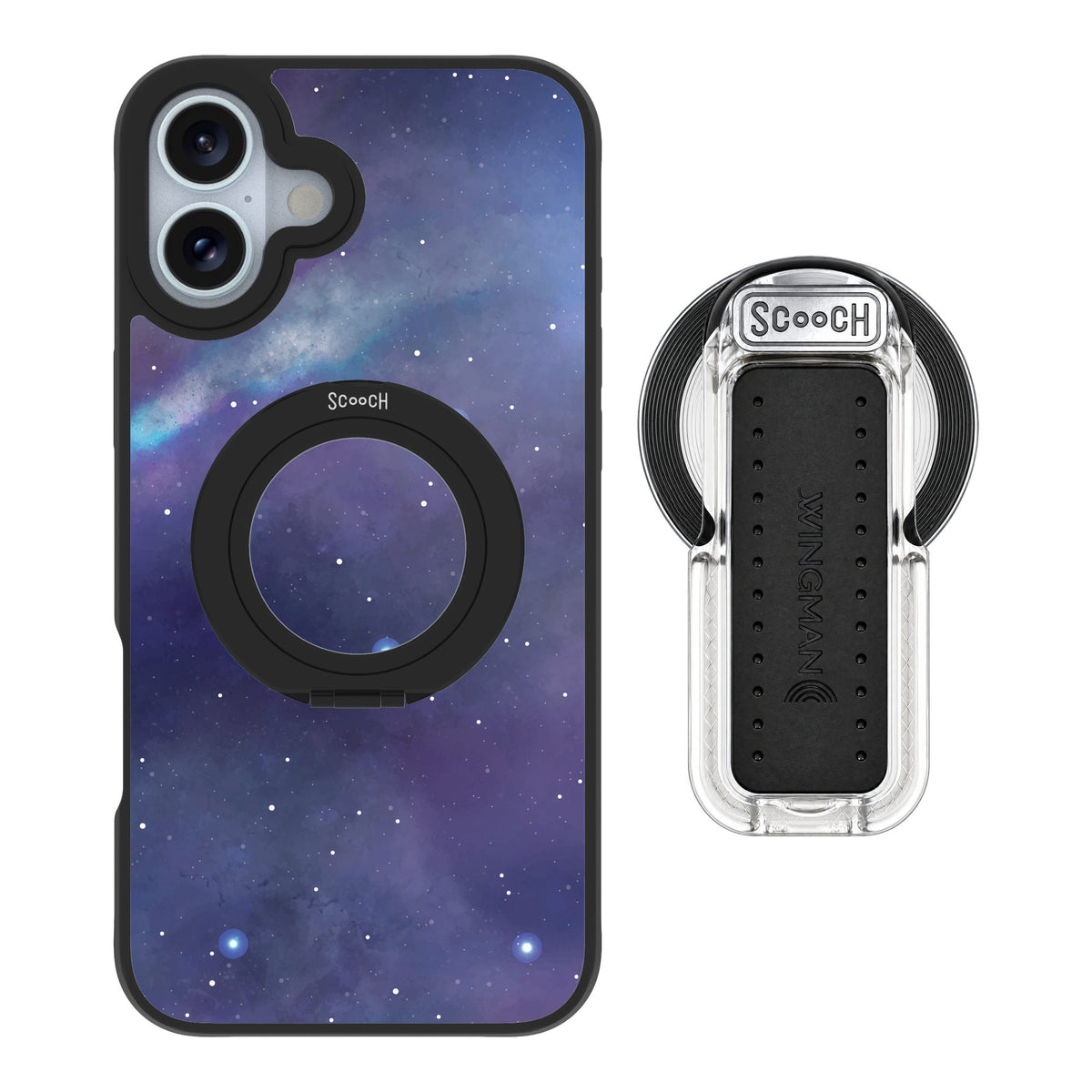 Scooch MagCase Galaxy for iPhone 16 Plus — MagSafe Wingback Bundle - Clear