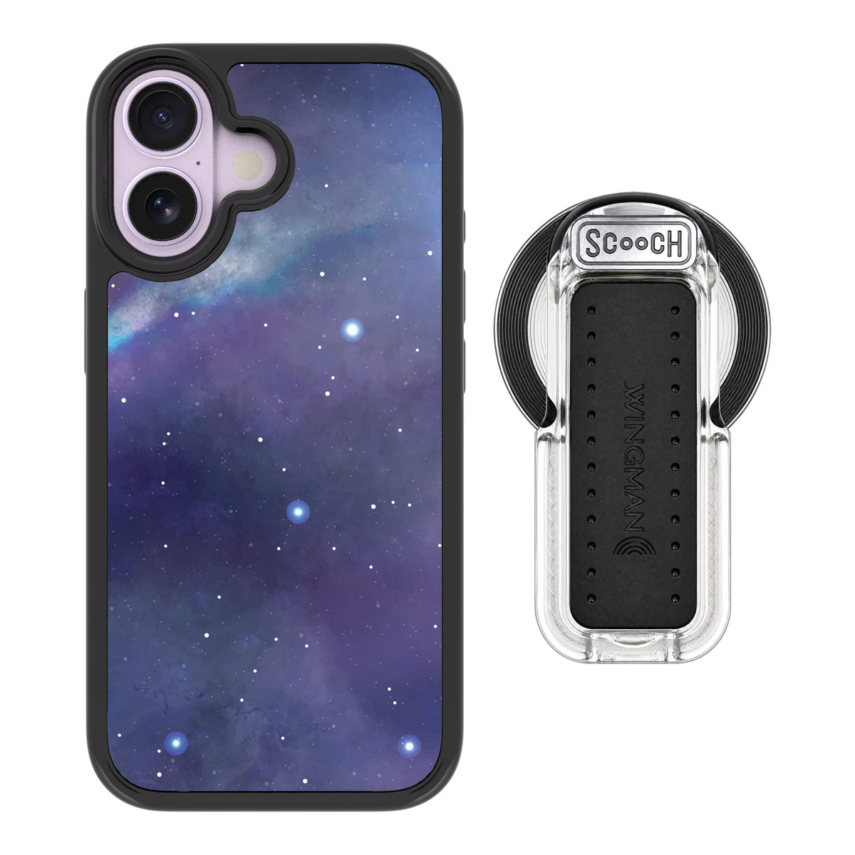 Scooch MagCase Galaxy for iPhone 17 — MagSafe Wingback Bundle - Clear