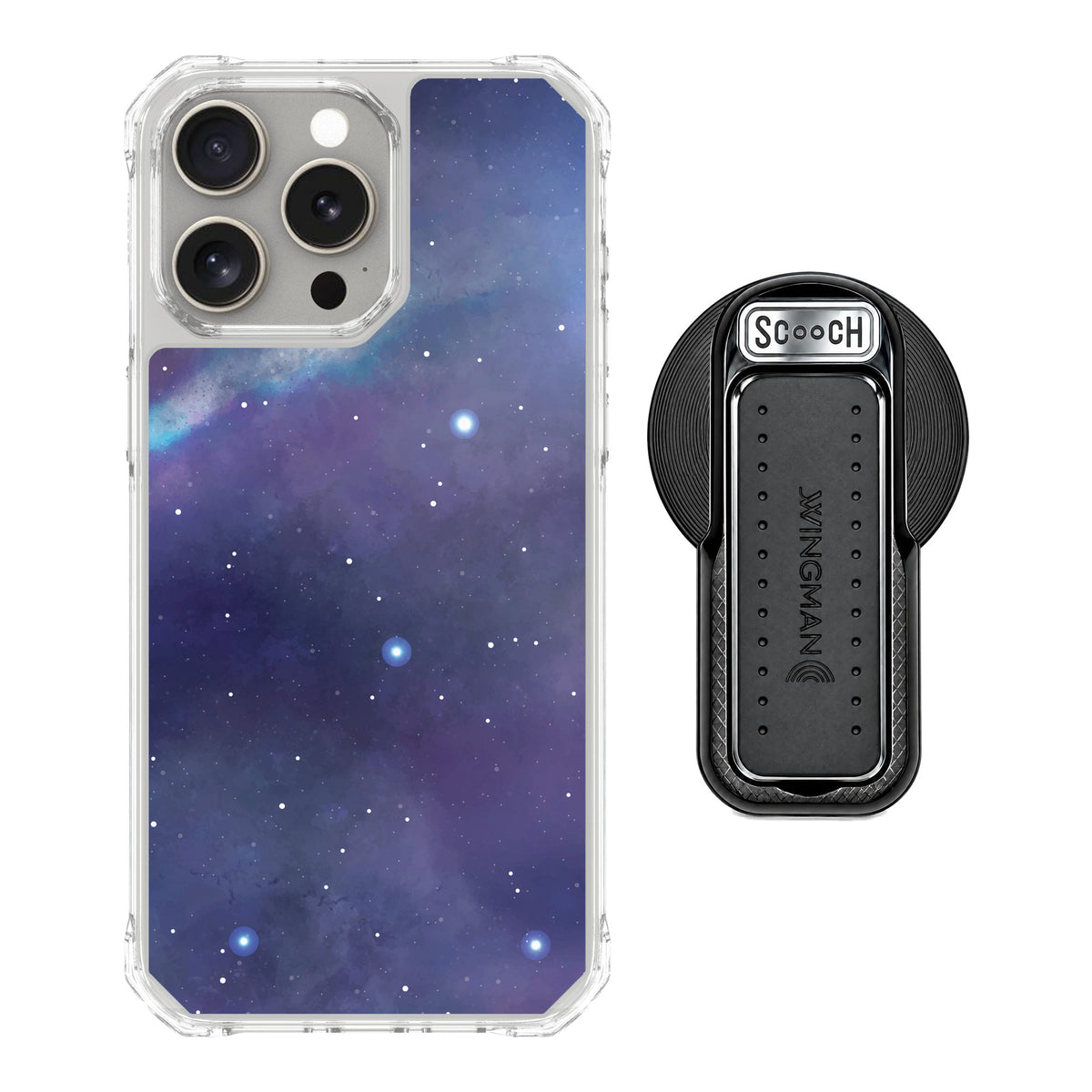 Scooch MagCase Galaxy for iPhone 15 Pro Max — MagSafe Wingback Bundle - Black
