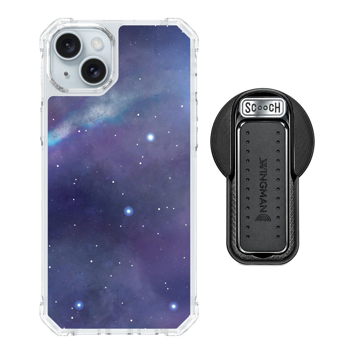 Scooch MagCase Galaxy for iPhone 15 Plus — MagSafe Wingback Bundle - Black
