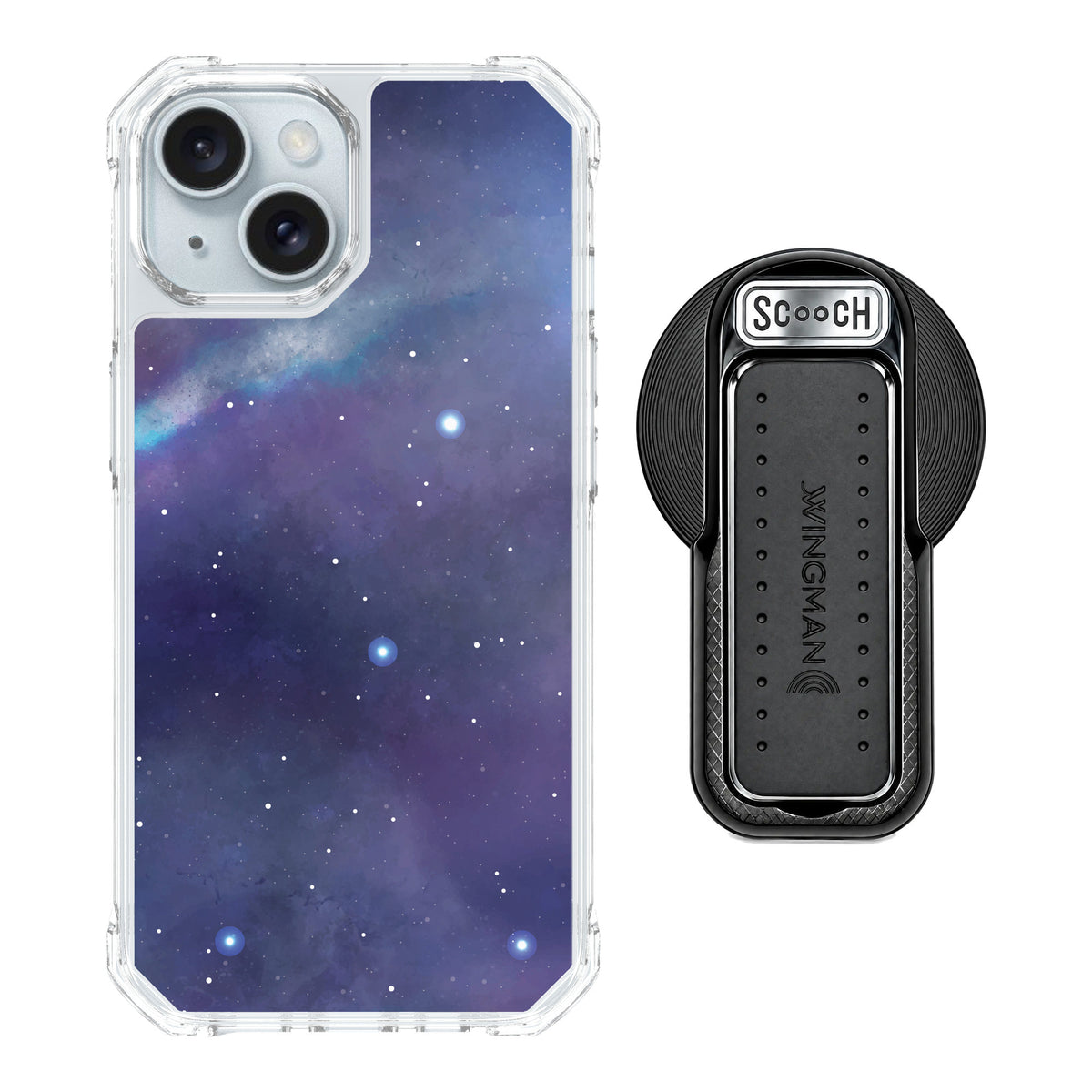 Scooch MagCase Galaxy for iPhone 15 — MagSafe Wingback Bundle - Black