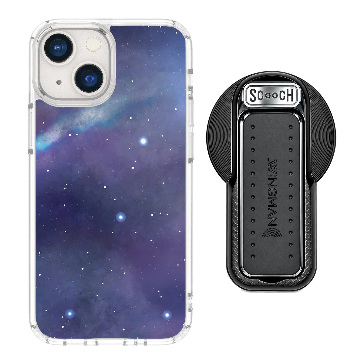 Scooch MagCase Galaxy for iPhone 13 mini — MagSafe Wingback Bundle - Black