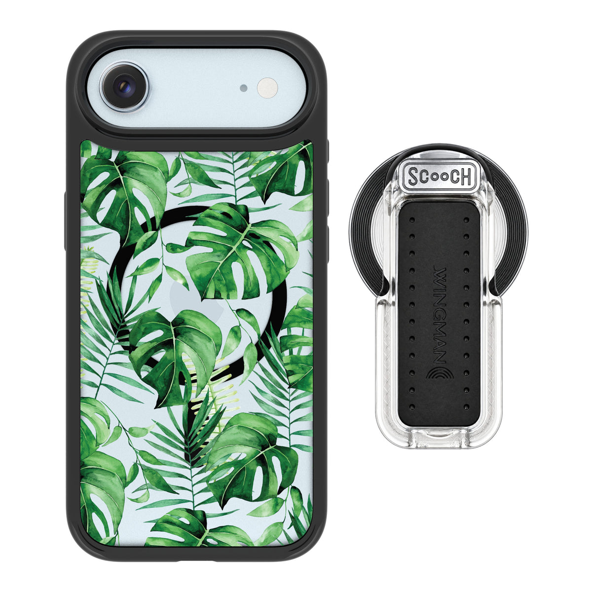Scooch MagCase Monstera for iPhone Air — MagSafe Wingback Bundle - Clear