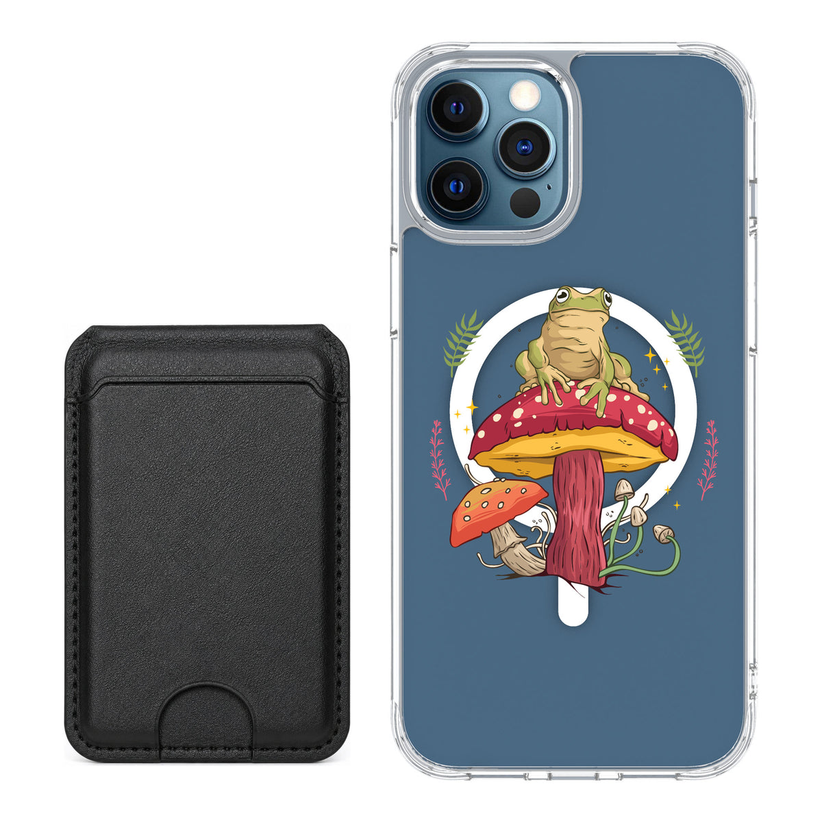 Scooch MagCase Toadstool Frog for iPhone 12 Pro — Black MagWallet Bundle