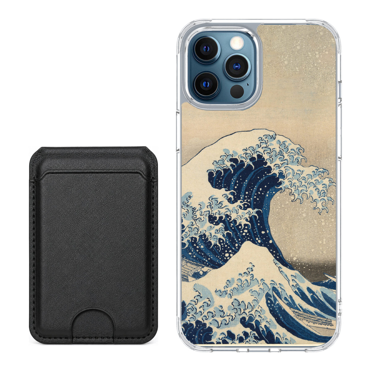Scooch MagCase Great Wave for iPhone 12 Pro — Black MagWallet Bundle