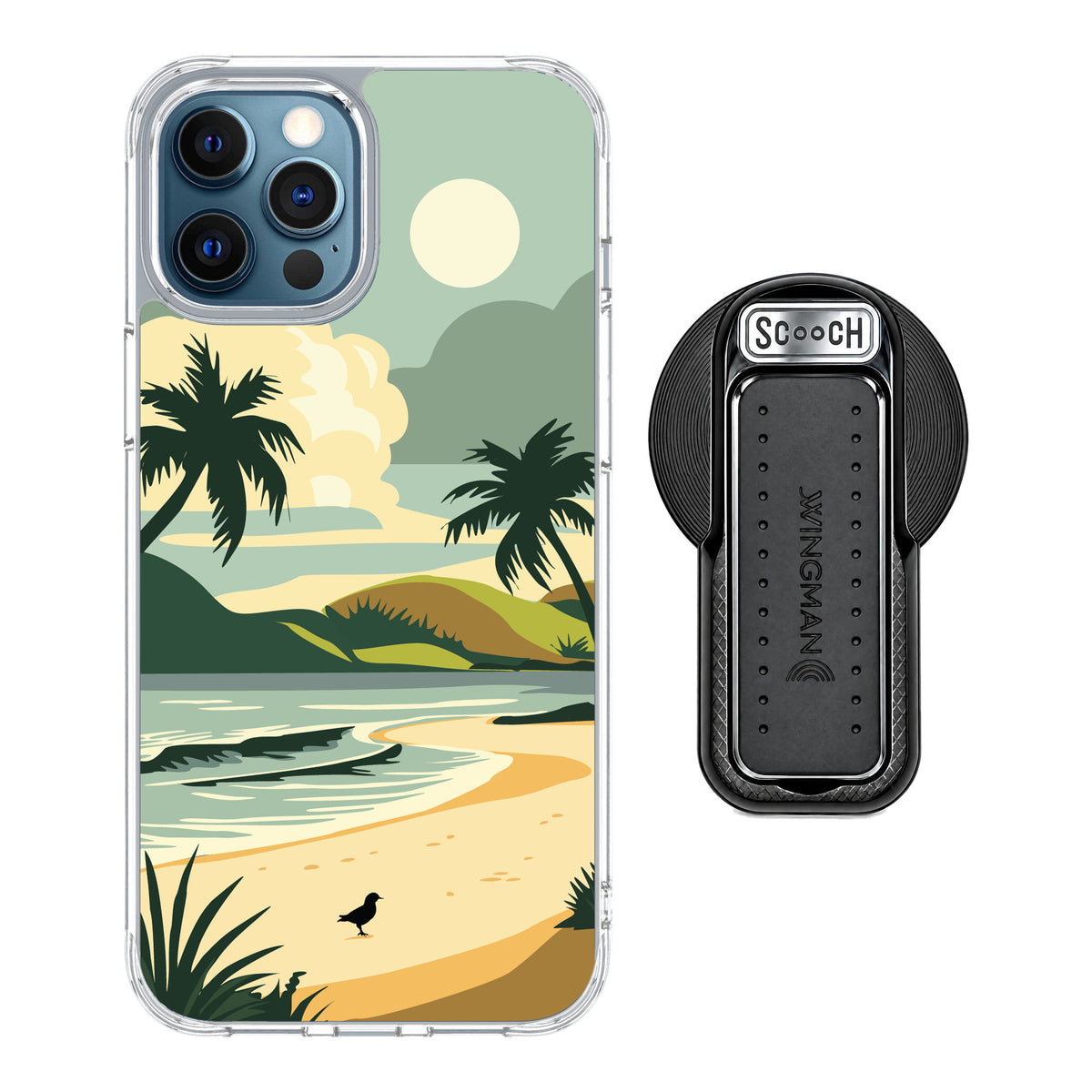 Scooch MagCase Paradise Cove for iPhone 12 Pro — MagSafe Wingback Bundle - Black