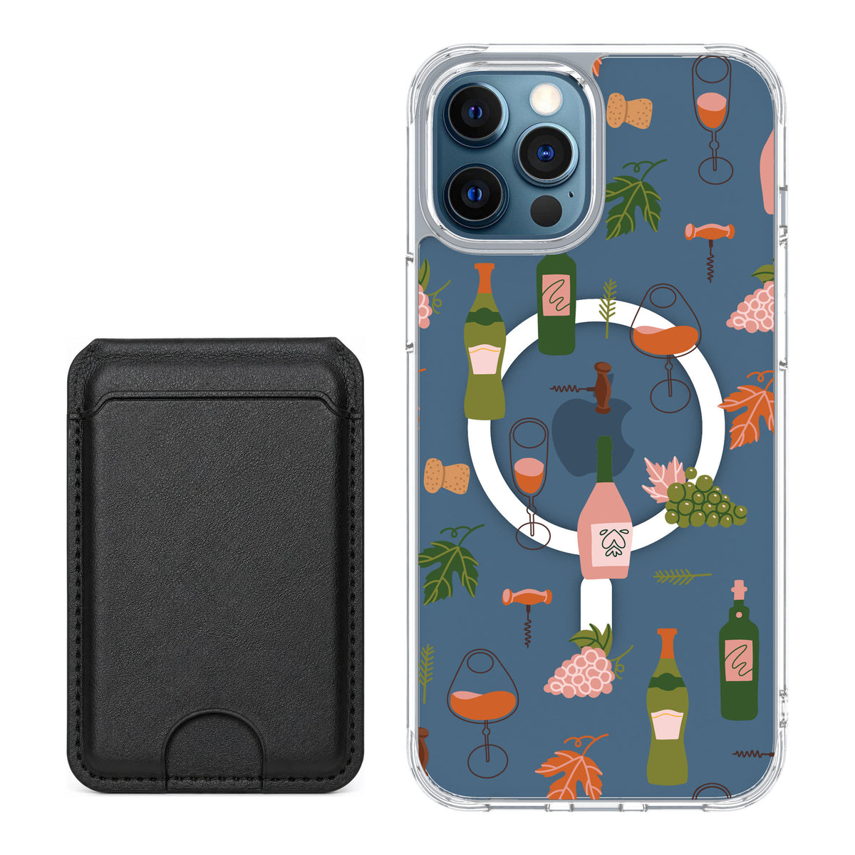 Scooch MagCase Vino Vibes for iPhone 12 Pro — Black MagWallet Bundle