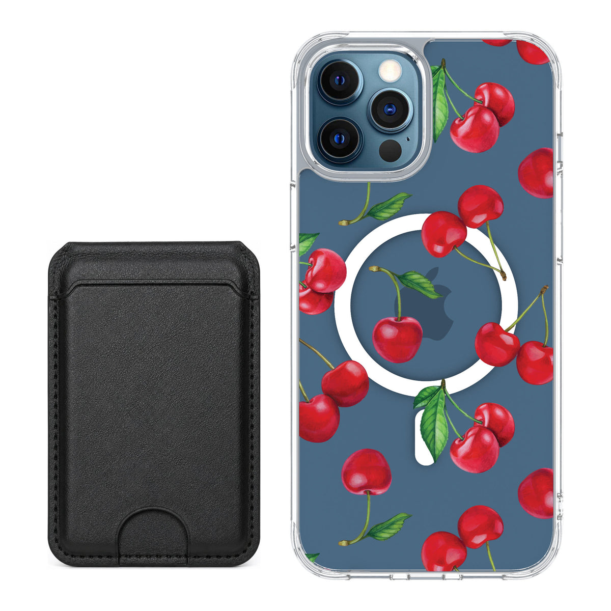 Scooch MagCase Very Cherry for iPhone 12 Pro — Black MagWallet Bundle