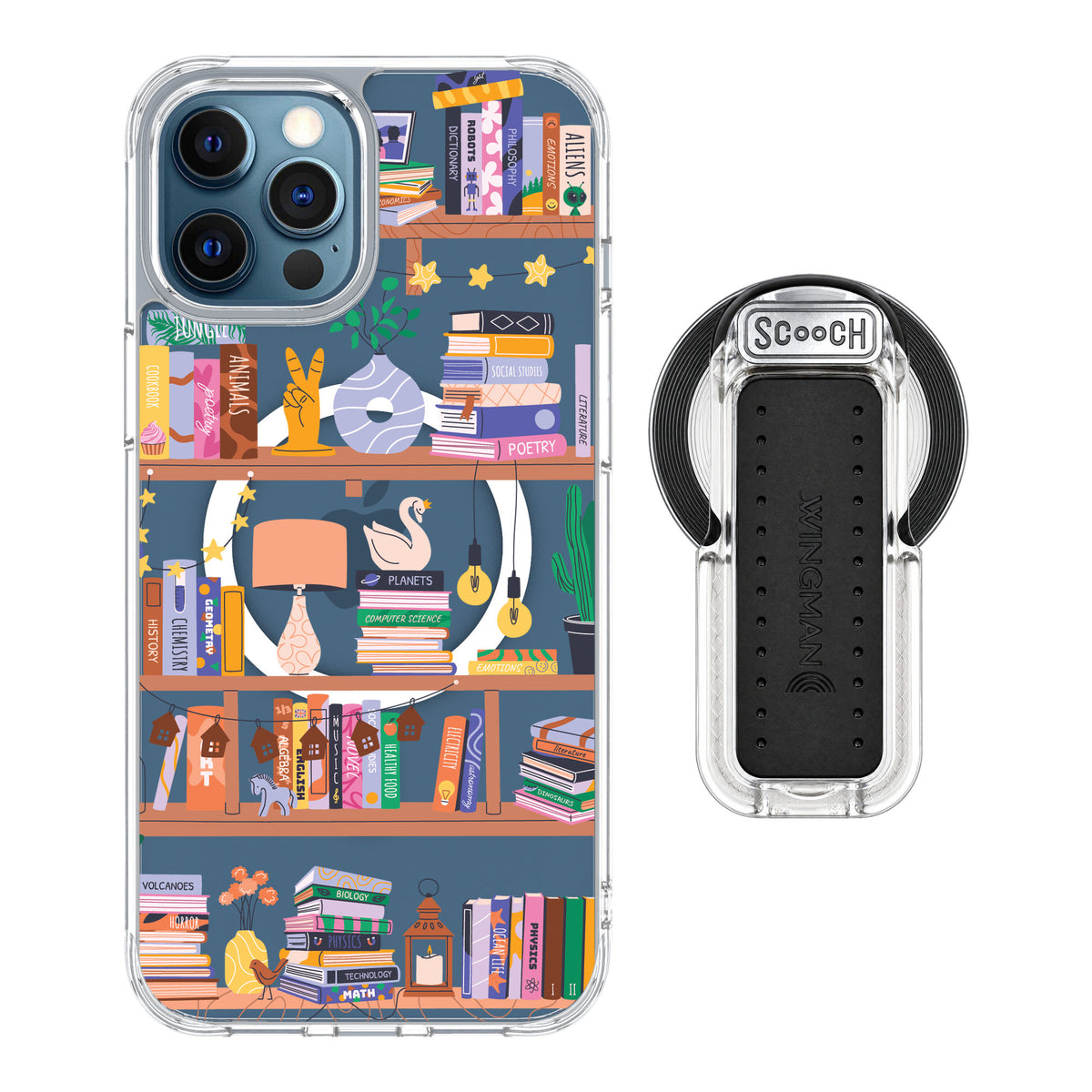 Scooch MagCase Little Library for iPhone 12 Pro — MagSafe Wingback Bundle - Clear