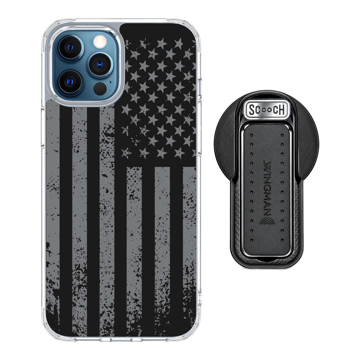 Scooch MagCase Weathered Glory for iPhone 12 Pro — MagSafe Wingback Bundle - Black