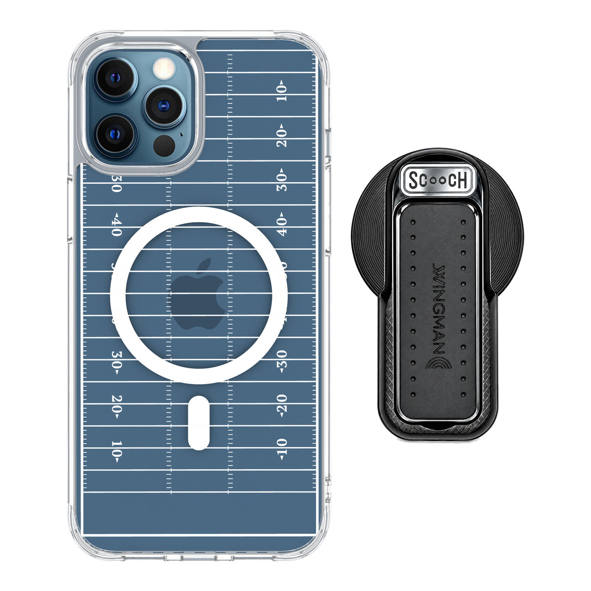 Scooch MagCase Yard Lines for iPhone 12 Pro — MagSafe Wingback Bundle - Black