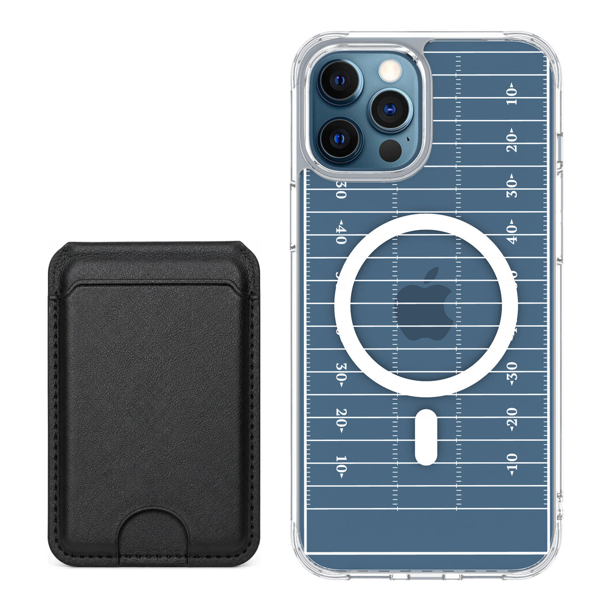Scooch MagCase Yard Lines for iPhone 12 Pro — Black MagWallet Bundle