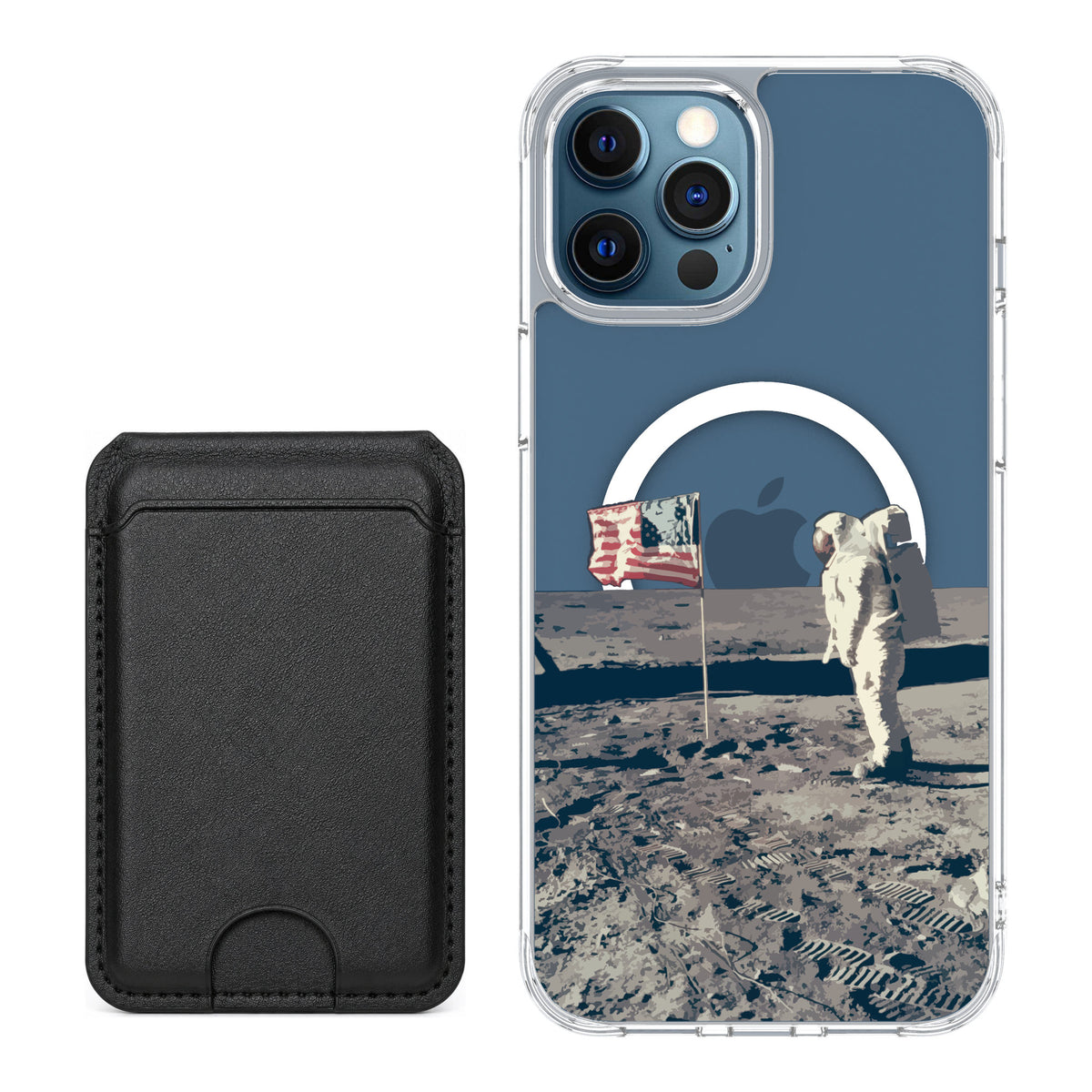 Scooch MagCase Lunar Landing for iPhone 12 Pro — Black MagWallet Bundle
