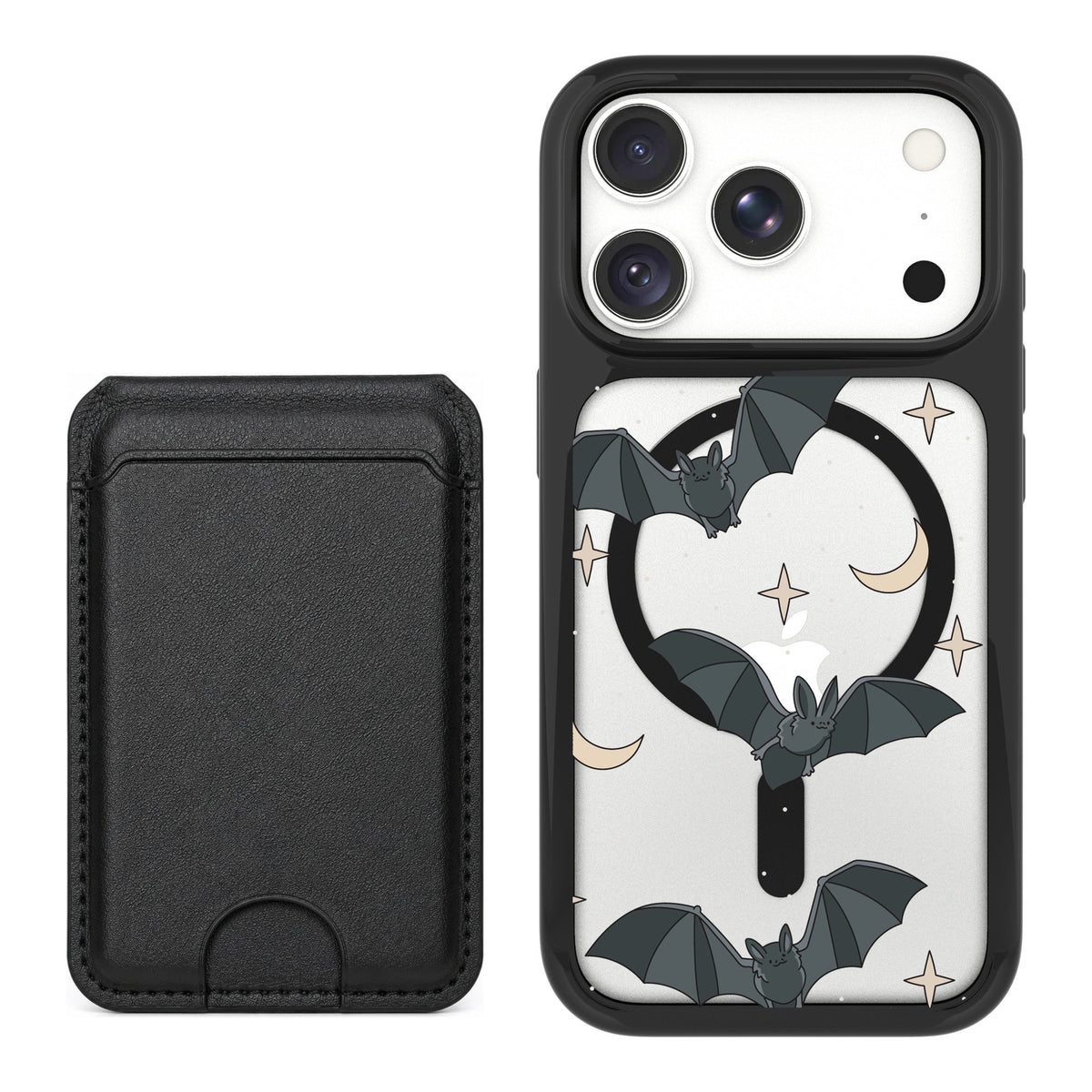 Scooch MagCase Batty Skies for iPhone 18 Pro Max — Black MagWallet Bundle
