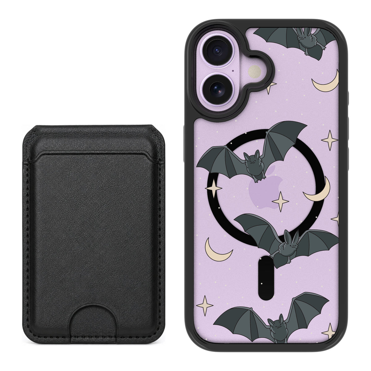 Scooch MagCase Batty Skies for iPhone 17 — Black MagWallet Bundle