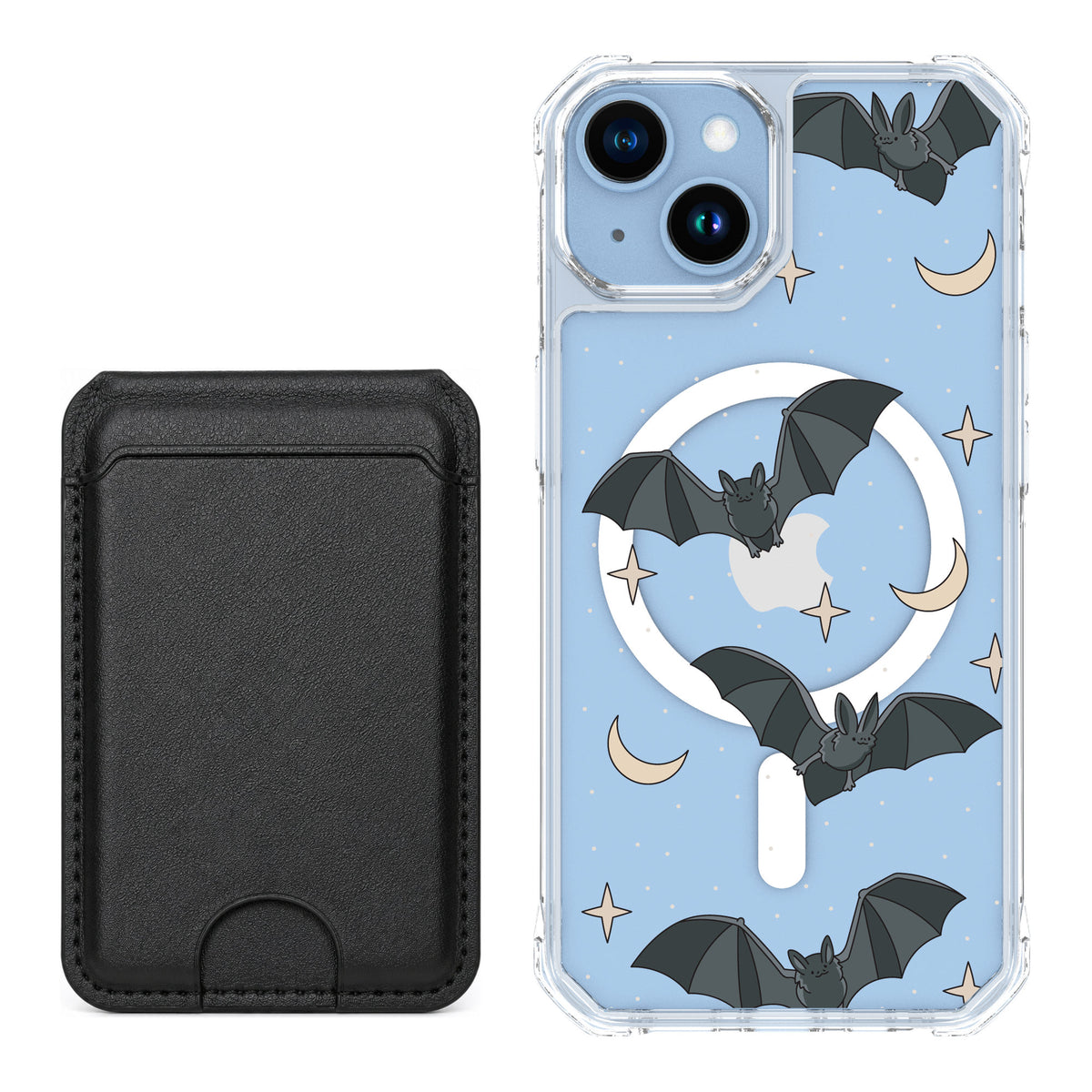 Scooch MagCase Batty Skies for iPhone 14 — Black MagWallet Bundle