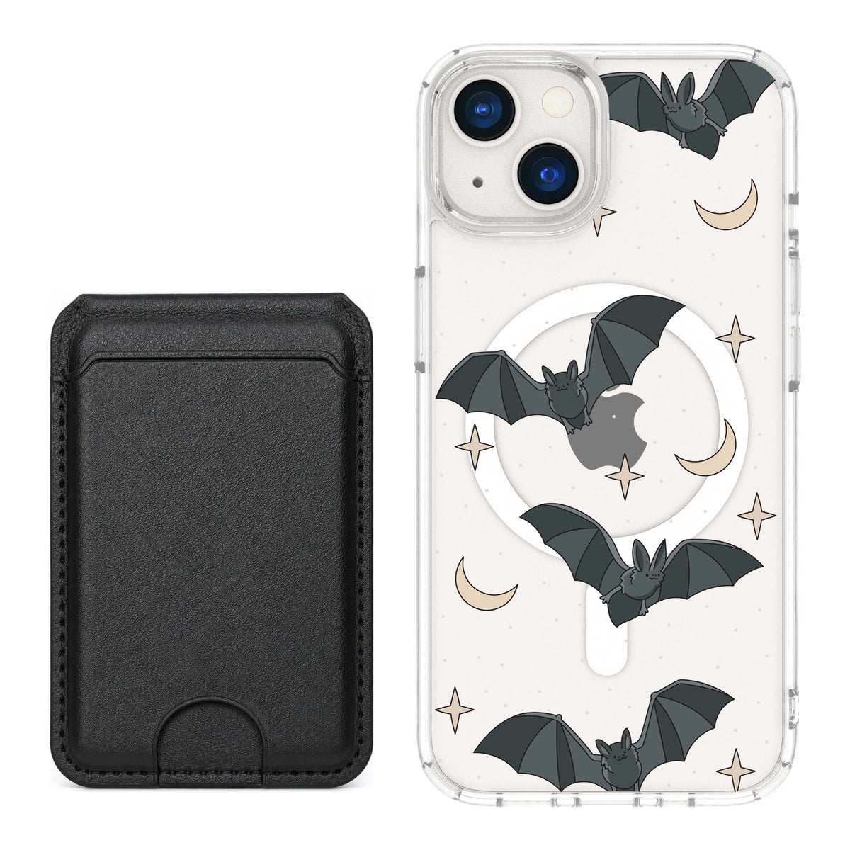Scooch MagCase Batty Skies for iPhone 13 — Black MagWallet Bundle