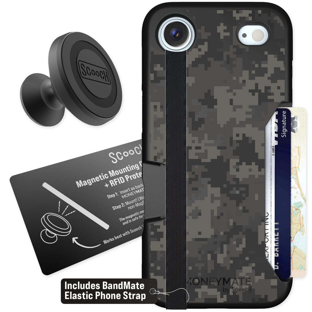Scooch Moneymate Digi Camo for iPhone Air — Starter Bundle
