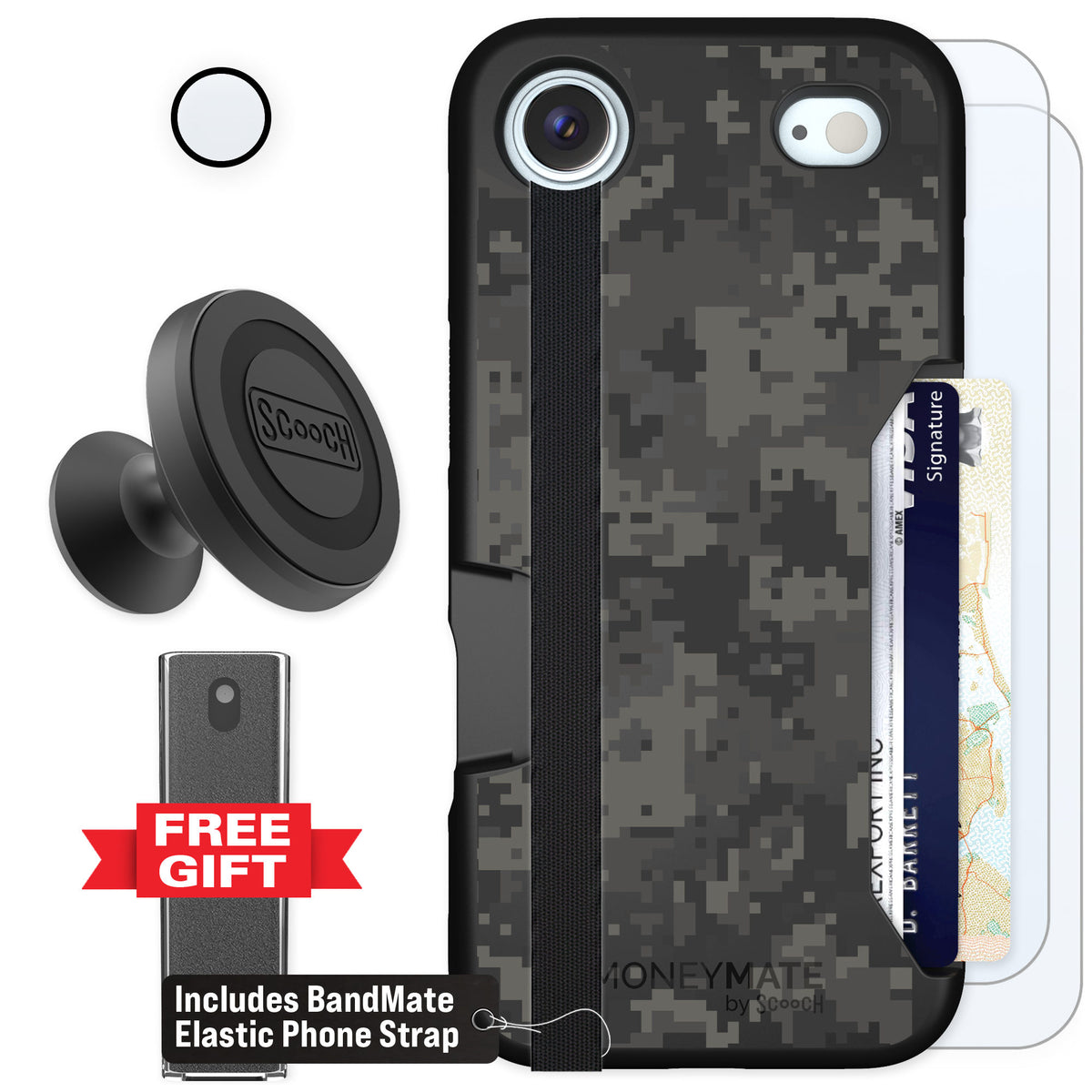 Scooch Moneymate Digi Camo for iPhone Air — Defender Bundle