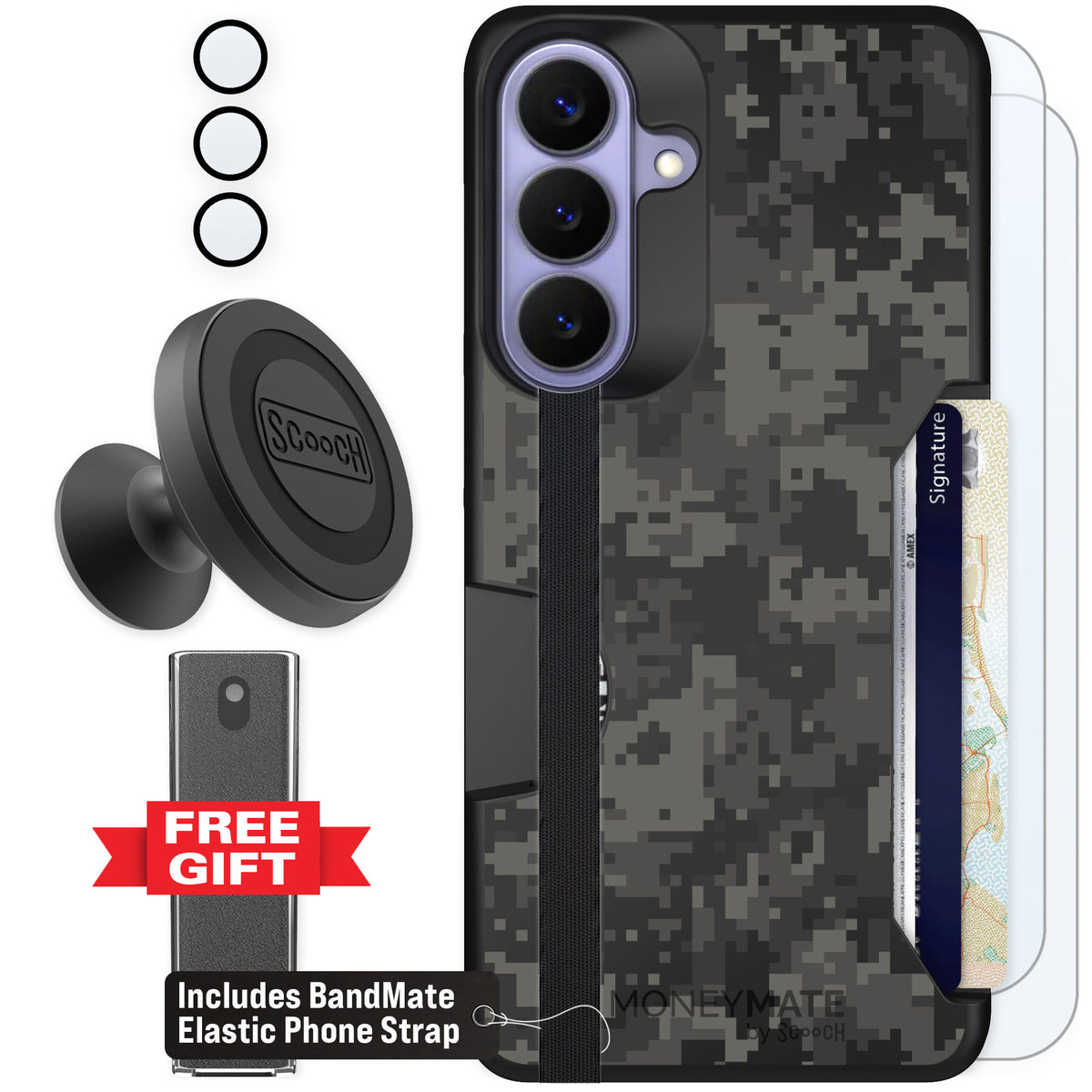 Scooch Moneymate Digi Camo for Galaxy S26+ — Defender Bundle