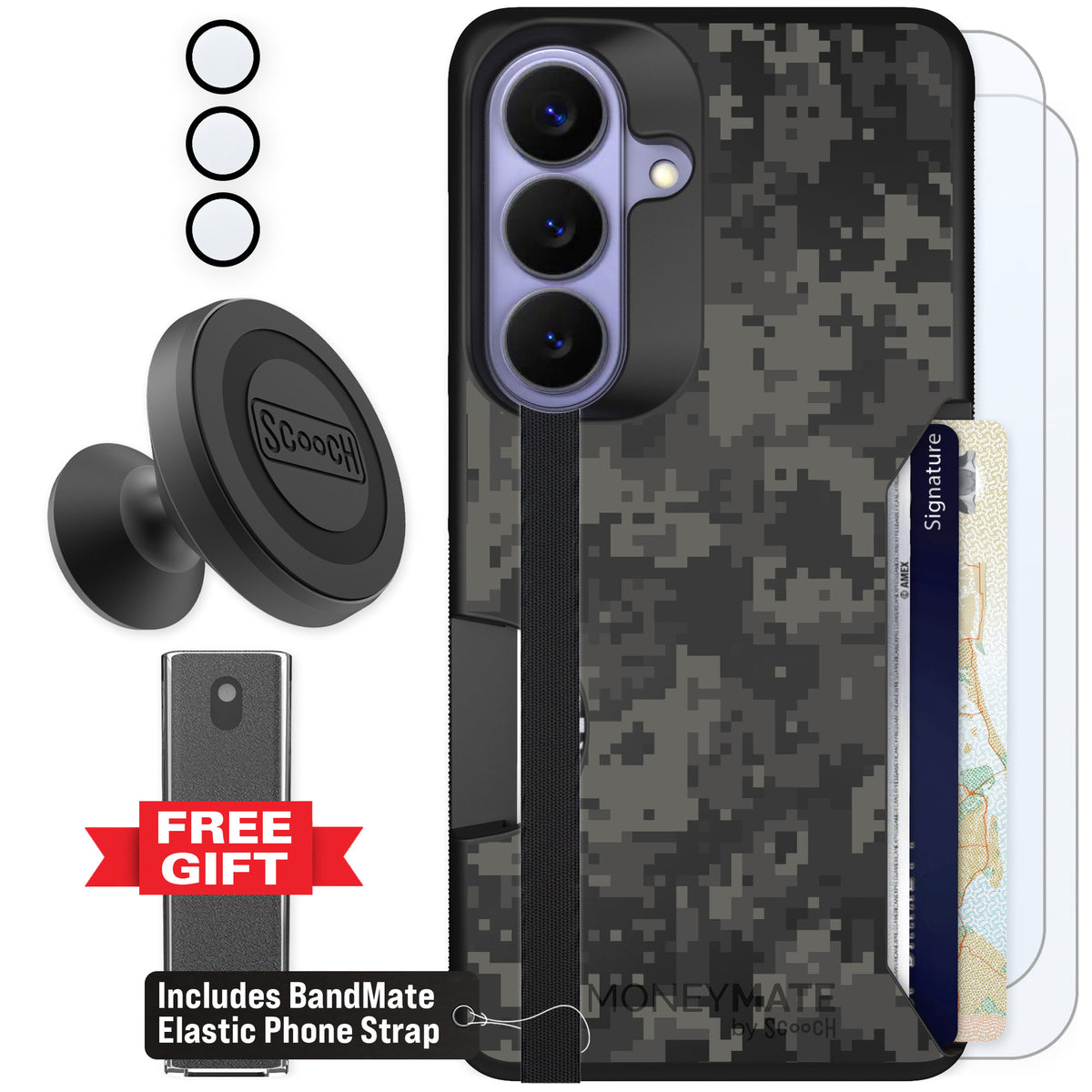 Scooch Moneymate Digi Camo for Galaxy S26 — Defender Bundle
