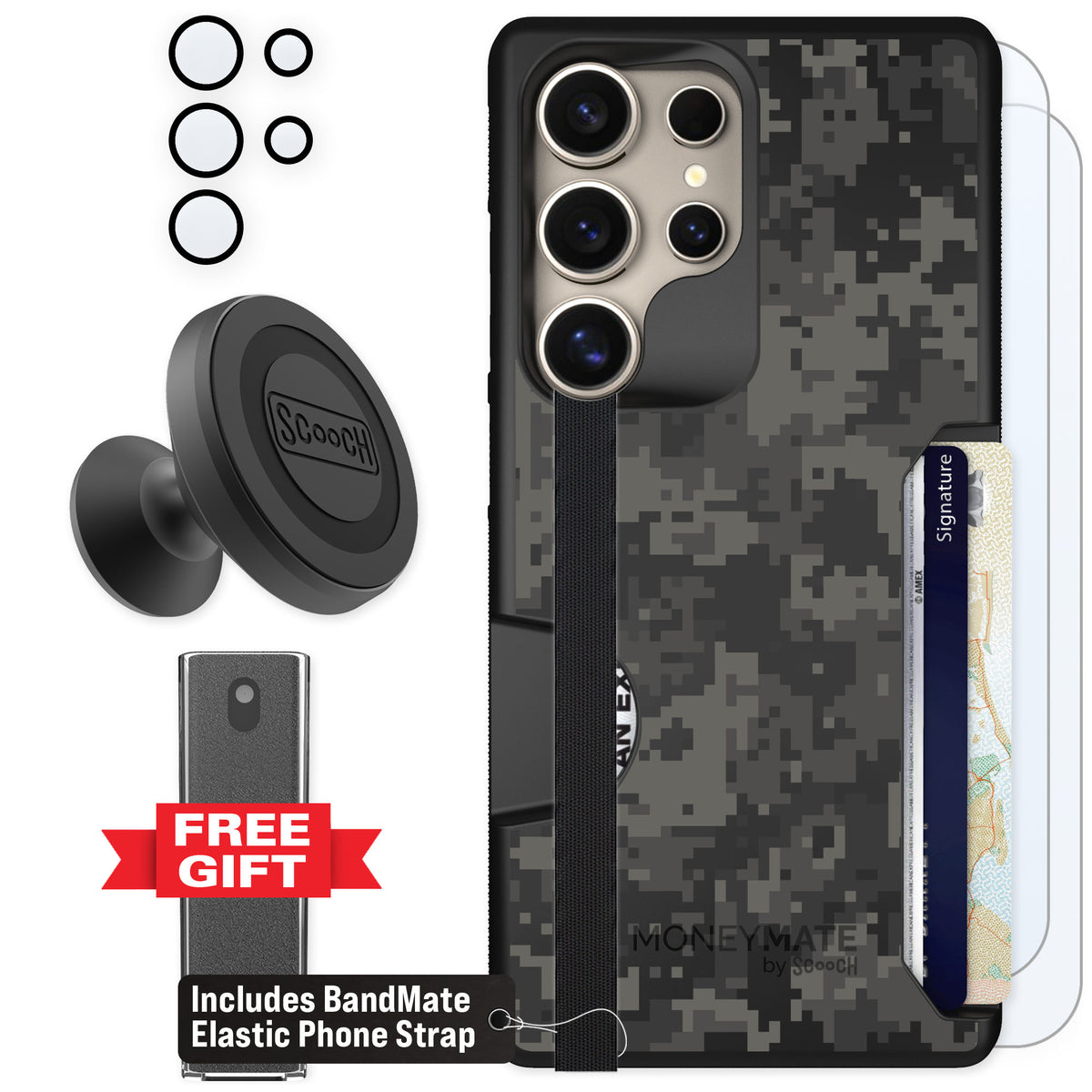 Scooch Moneymate Digi Camo for Galaxy S25 Ultra — Defender Bundle